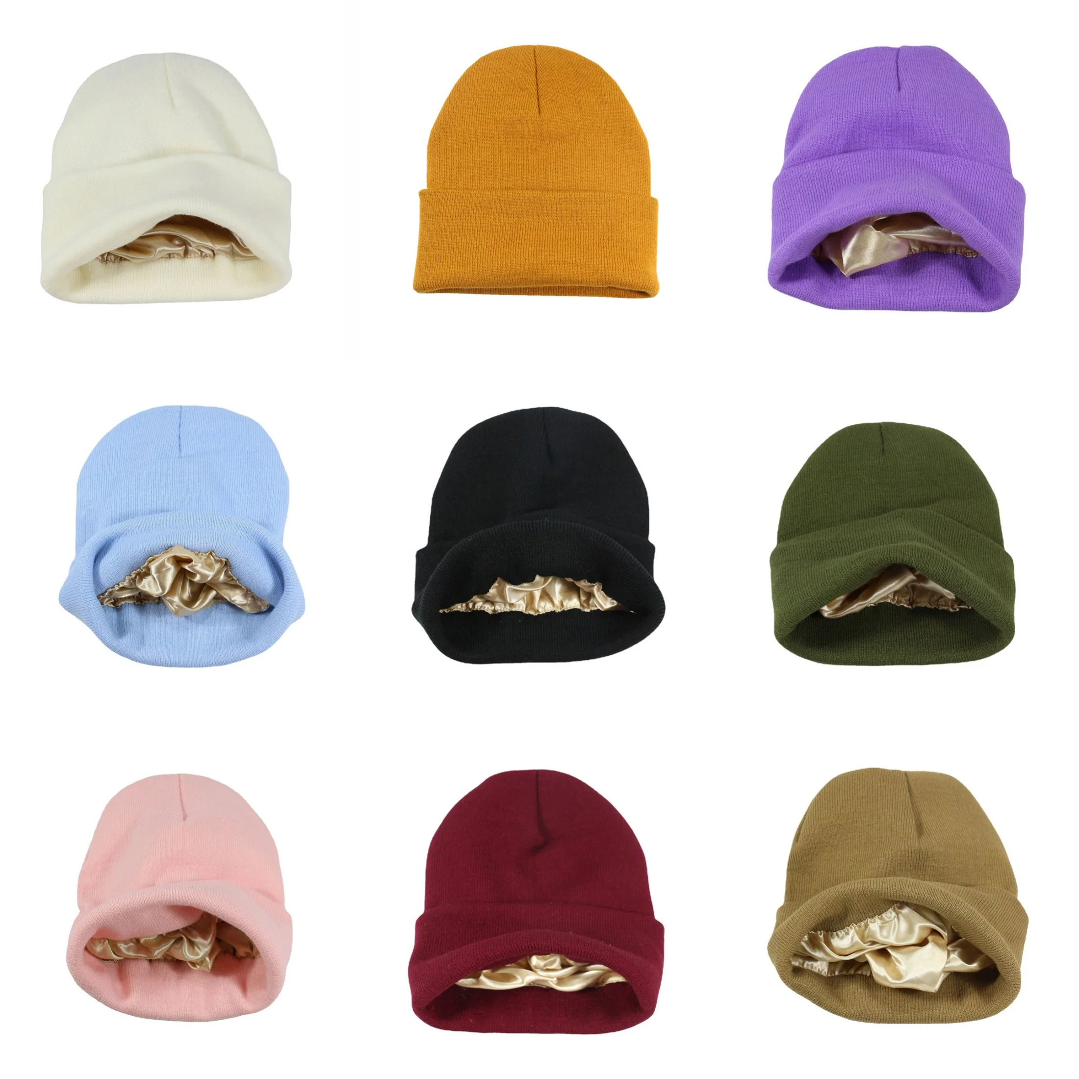 Satin Lined Knit Beanie