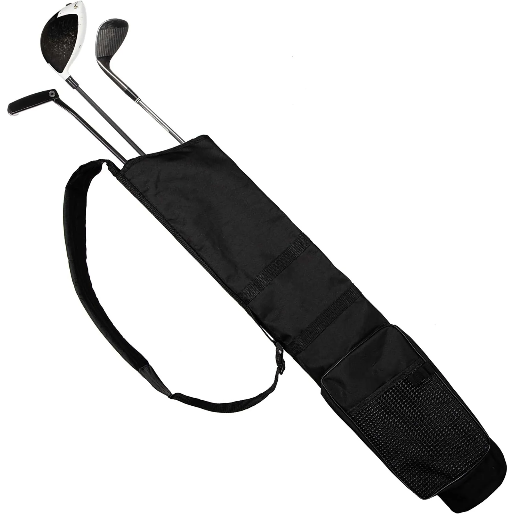 Black Lightweight Golf Bag with Cushioned Shoulder Strap
