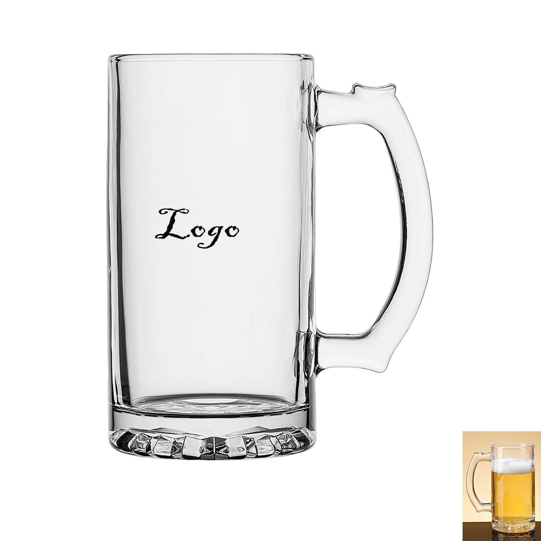 16 Oz. Classic Glass Beer Mug