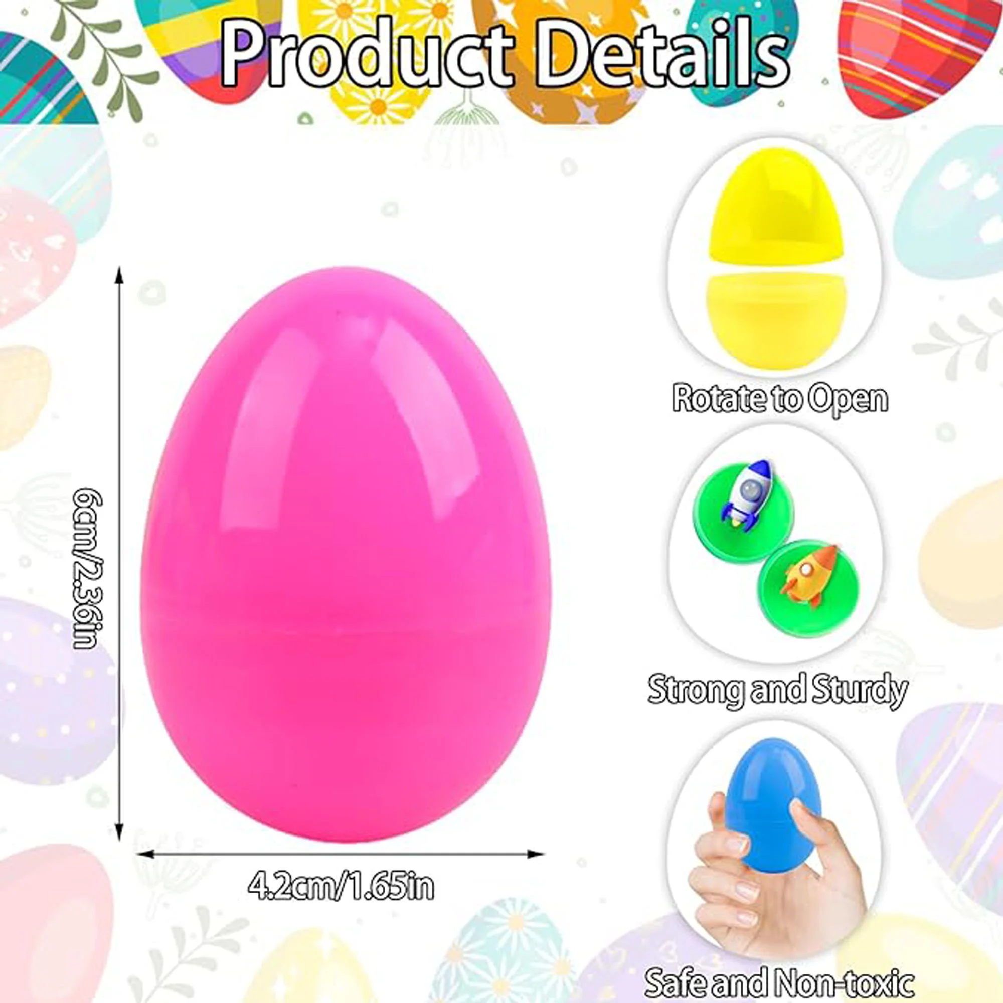 Plastic Colourful Easter Eggs
