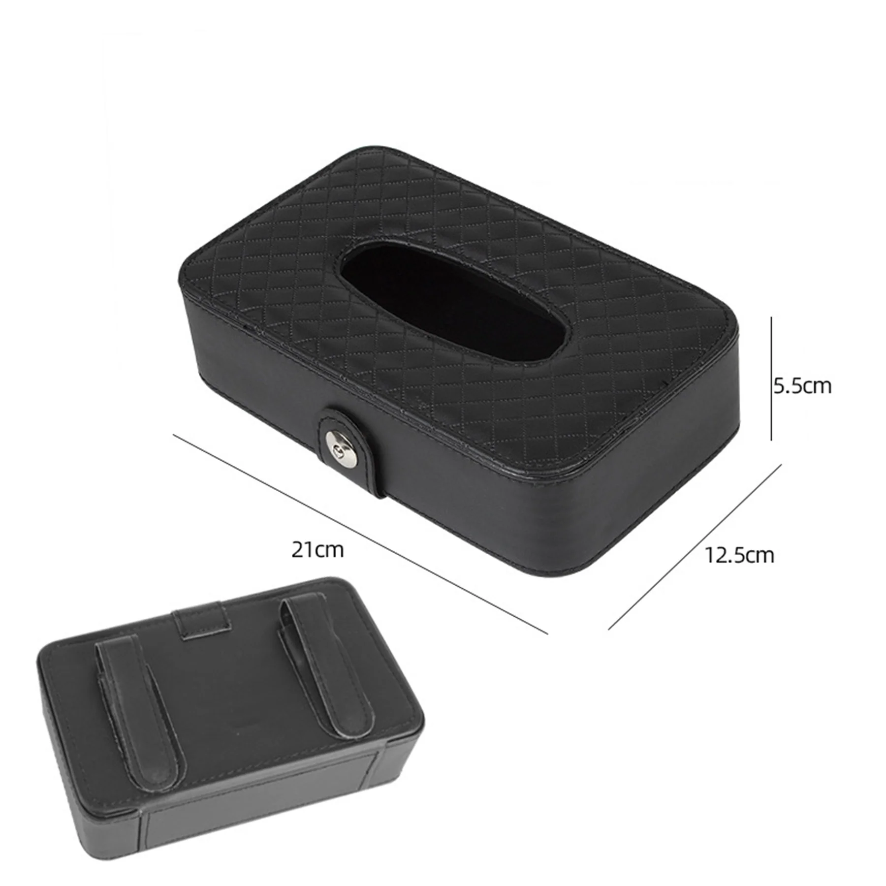 Portable Leather Car Sun Visor Napkin Holder Tissue Holder