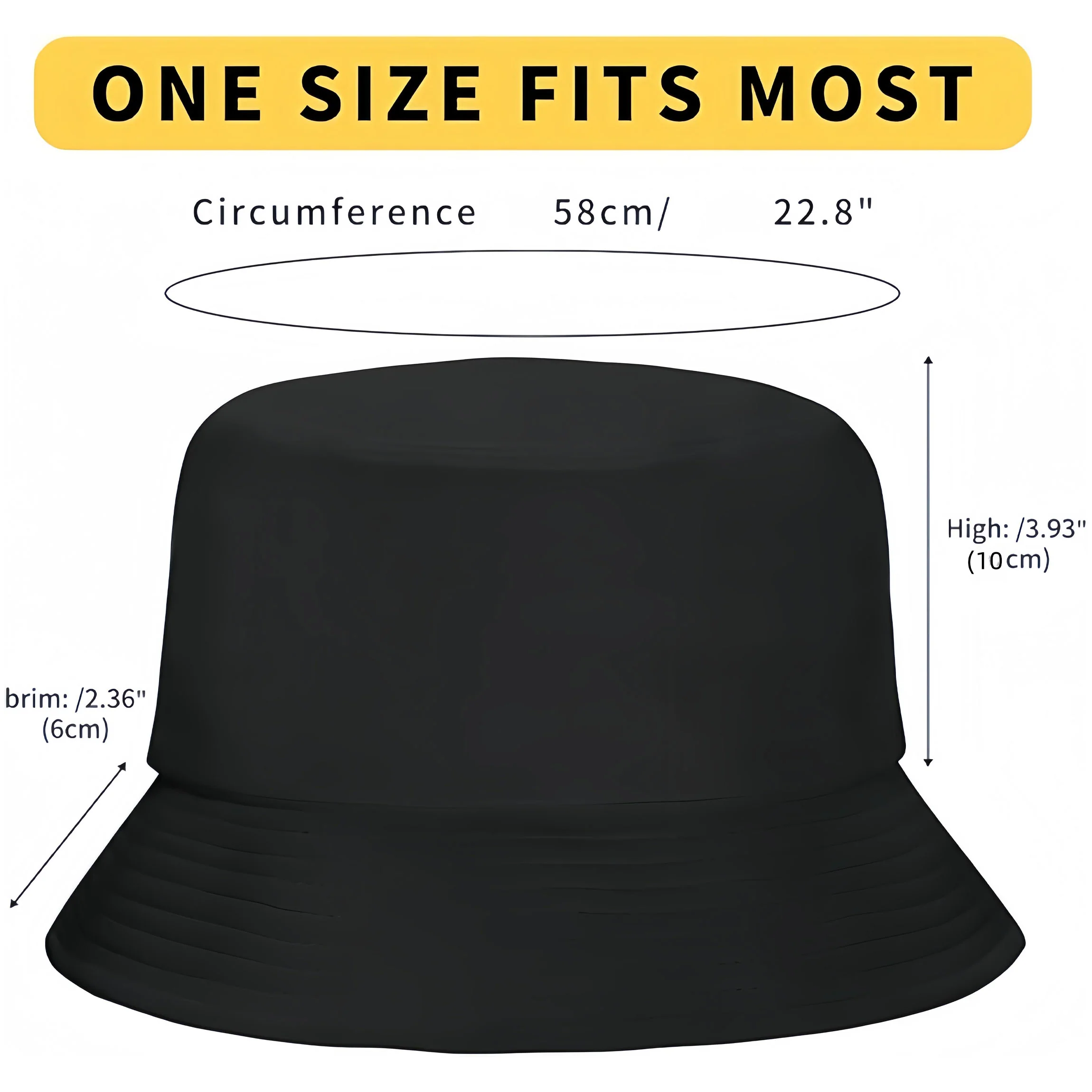 Polyester Bucket Hat for Women Men Sun Beach Fishing Cap