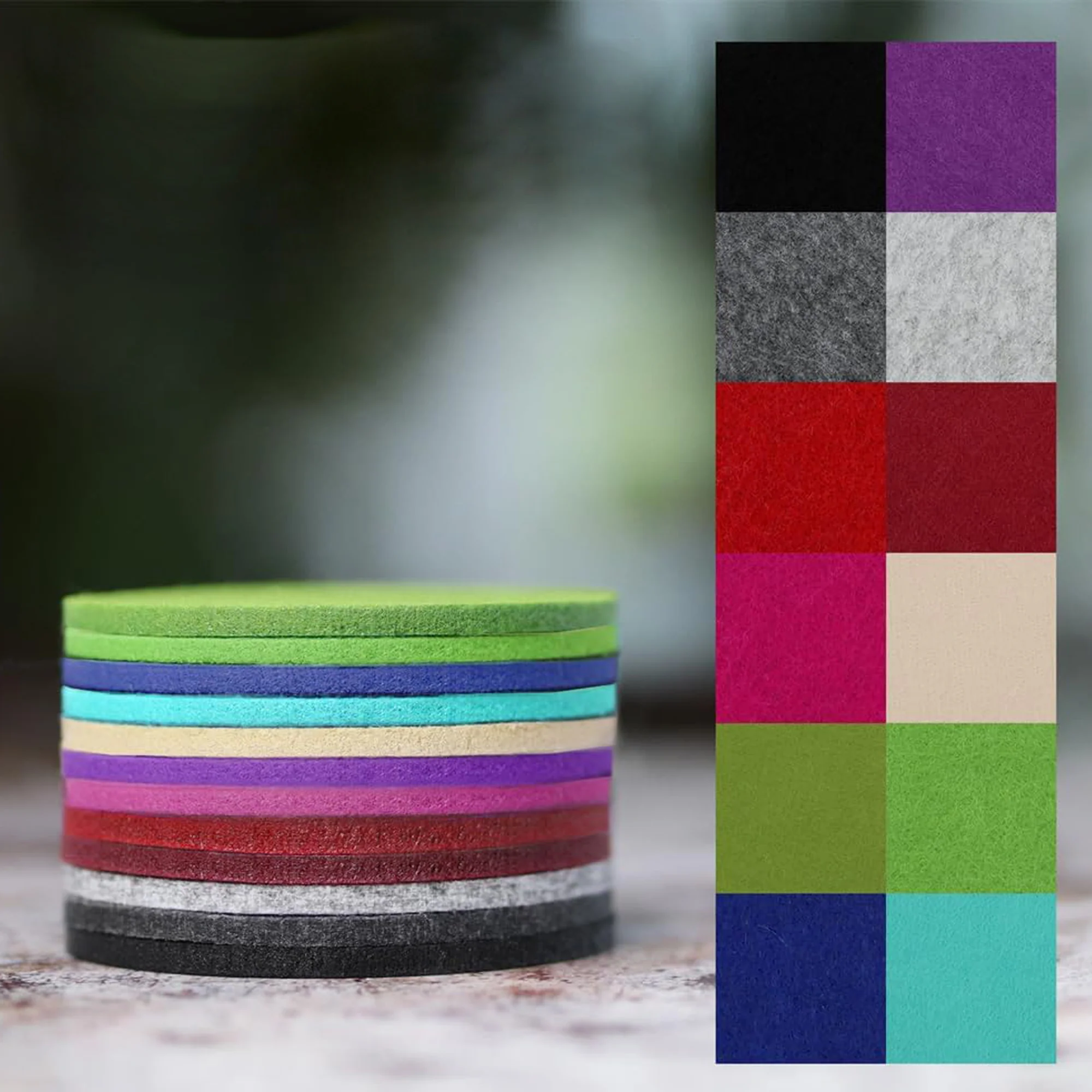 Round Absorbent Felt Cup Coaster