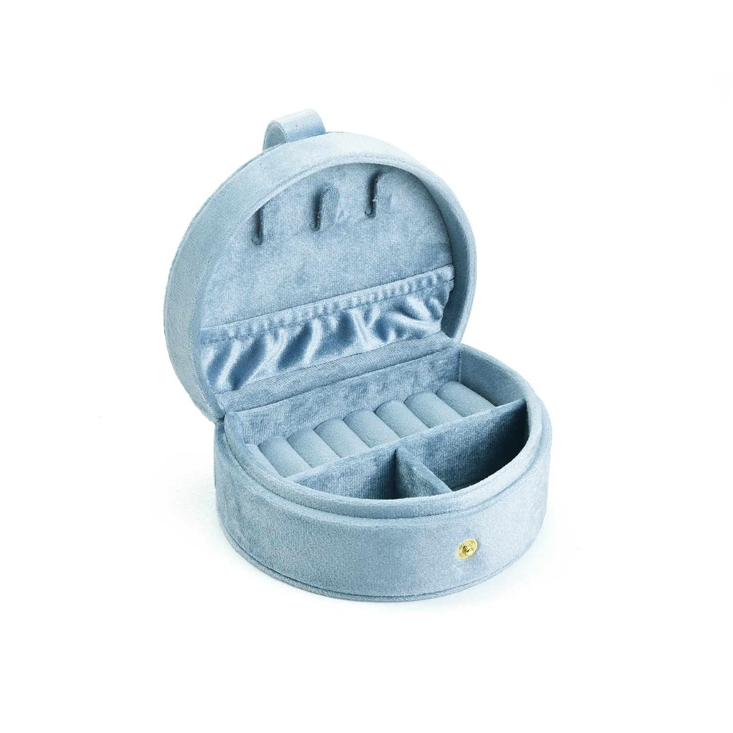 D-Shaped Velvet Jewelry Box