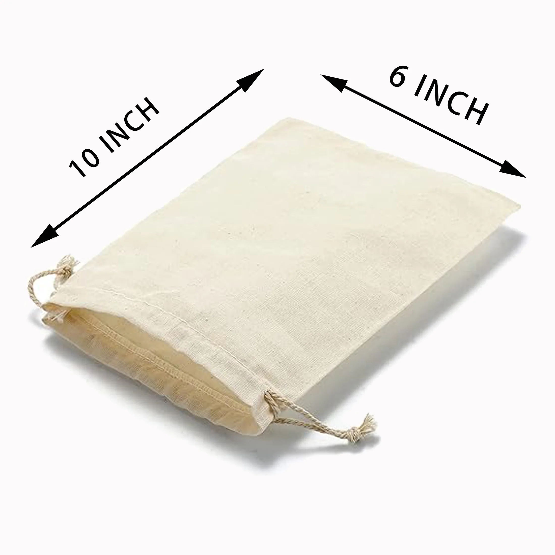 Custom Printed Drawstring Cotton Pouch w/Full Color Print