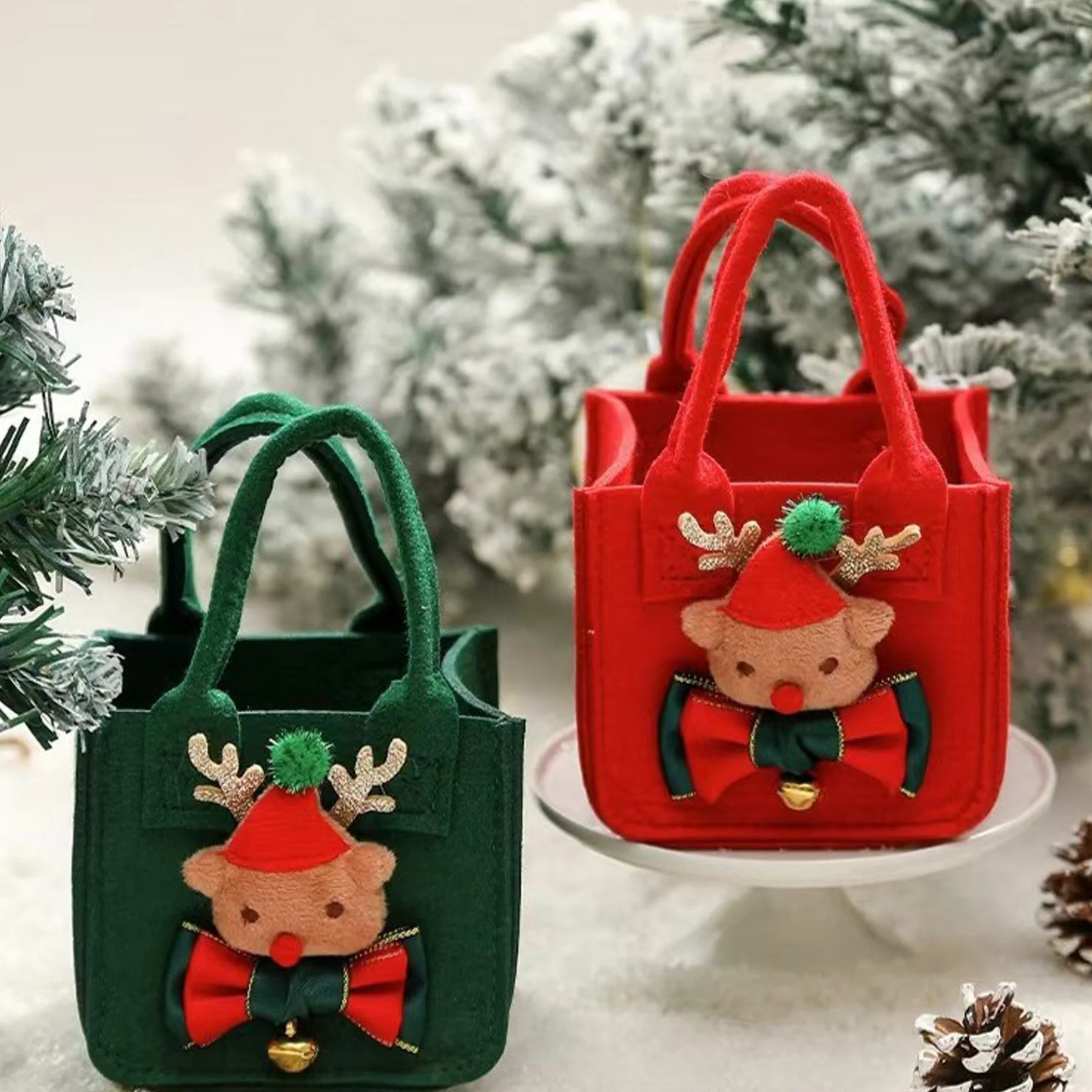 Felt Christmas Gift Tote Bag