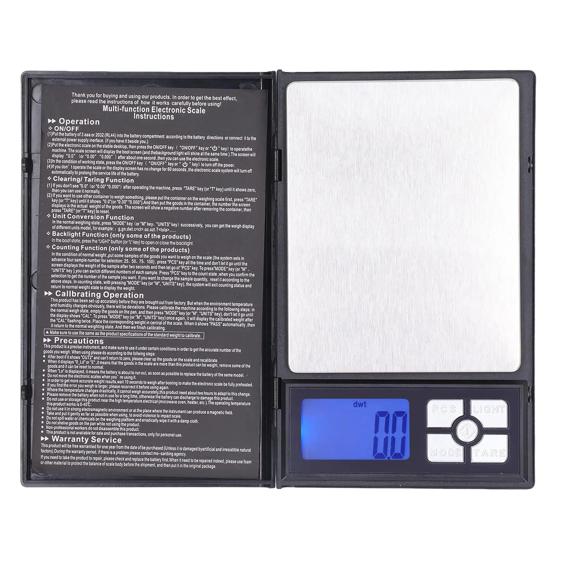 2000Grams Scale 0.1g Accuracy Digital Display Mini Scale
