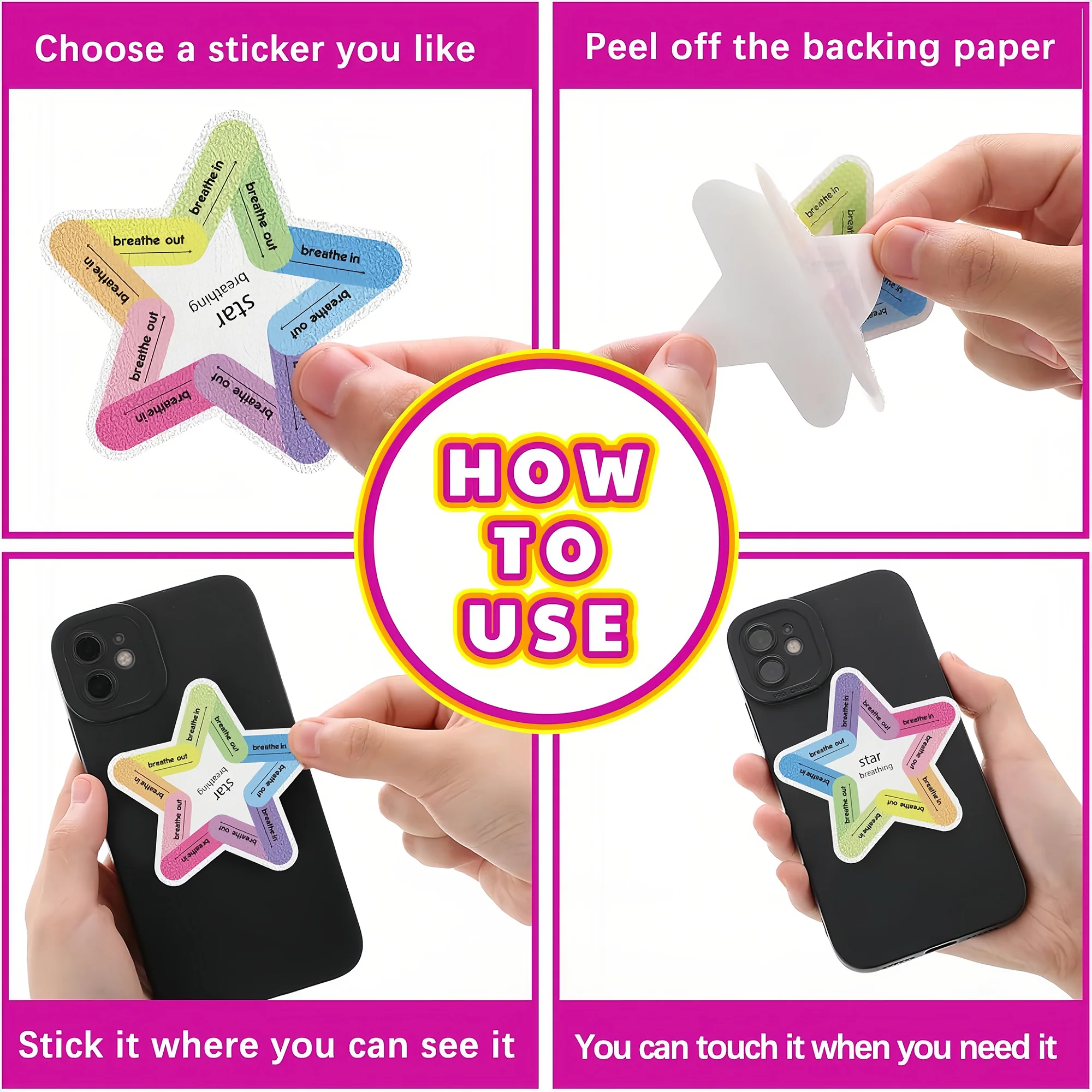 Full Color PEVA Anxiety Sensory Relief Sticker