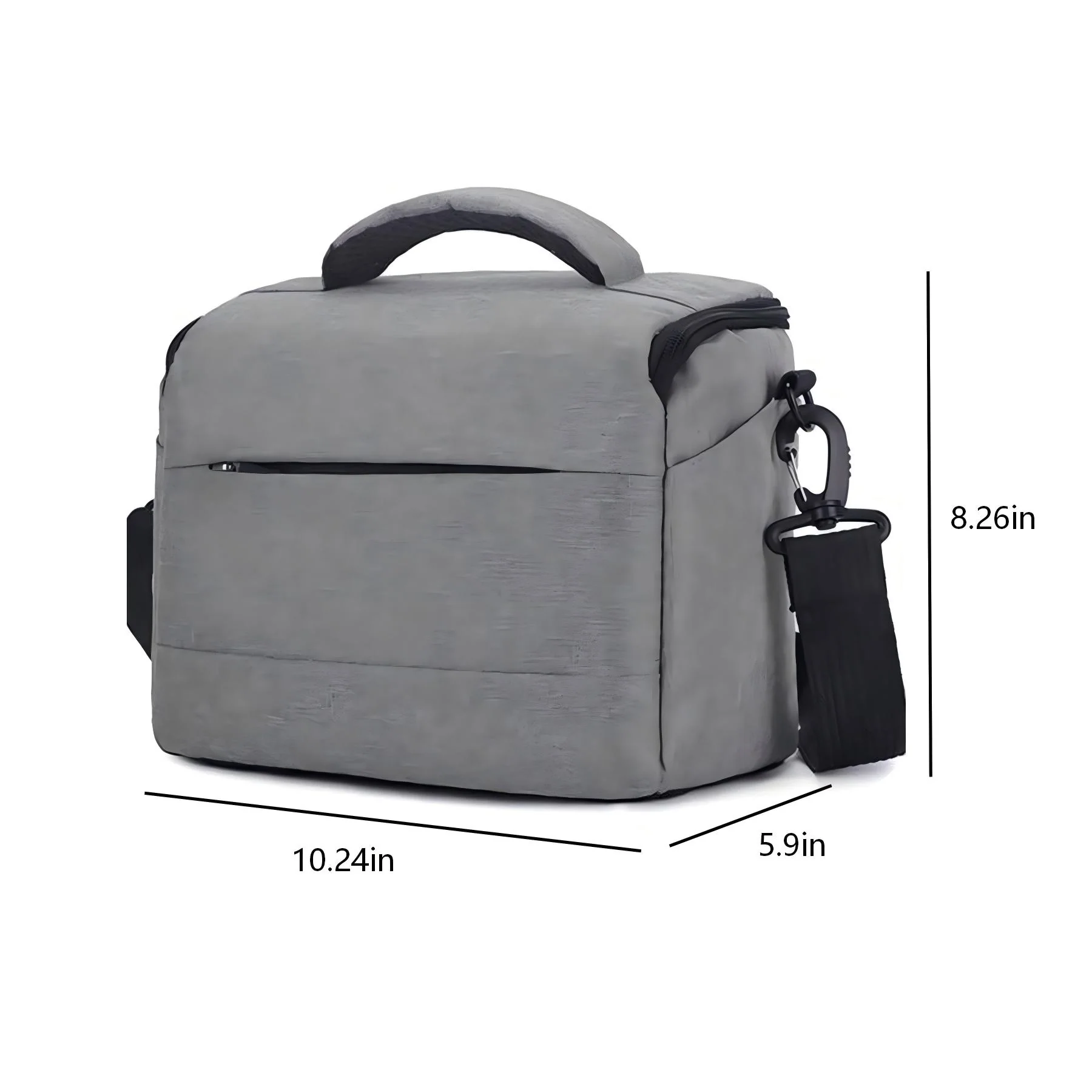 Portable Gray Camera Bag Handheld Shoulder Carry Case