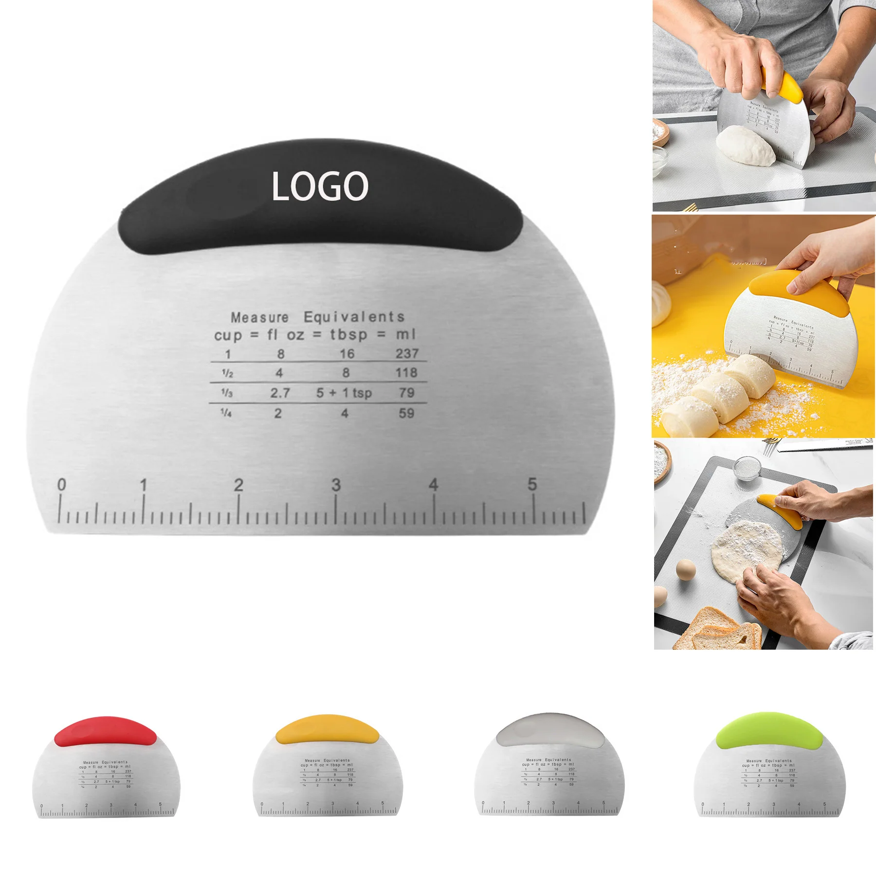 Heavy Duty Stainless Steel Dough Pastry Scraper Cutter