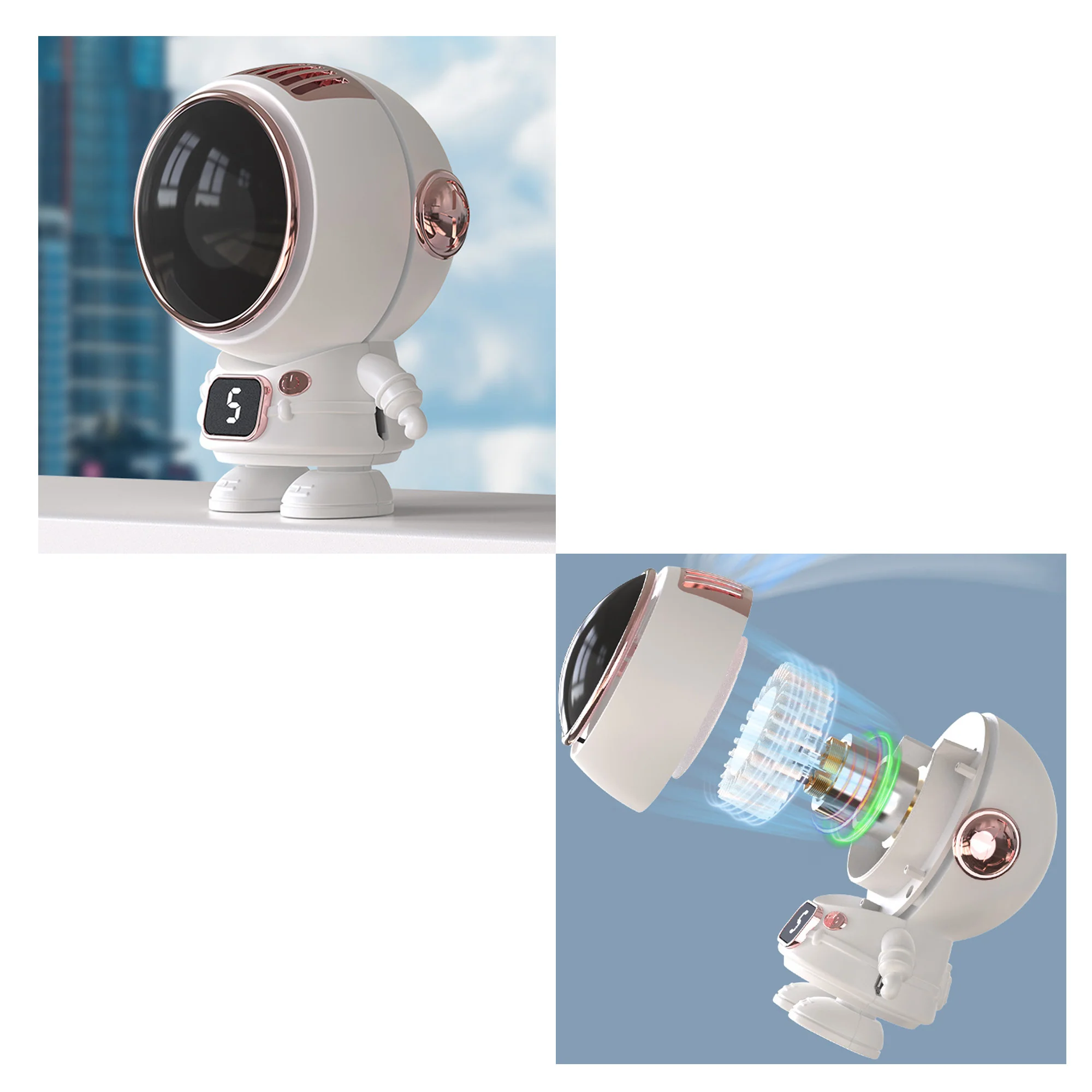 Mini Astronaut Hanging Neck Fan