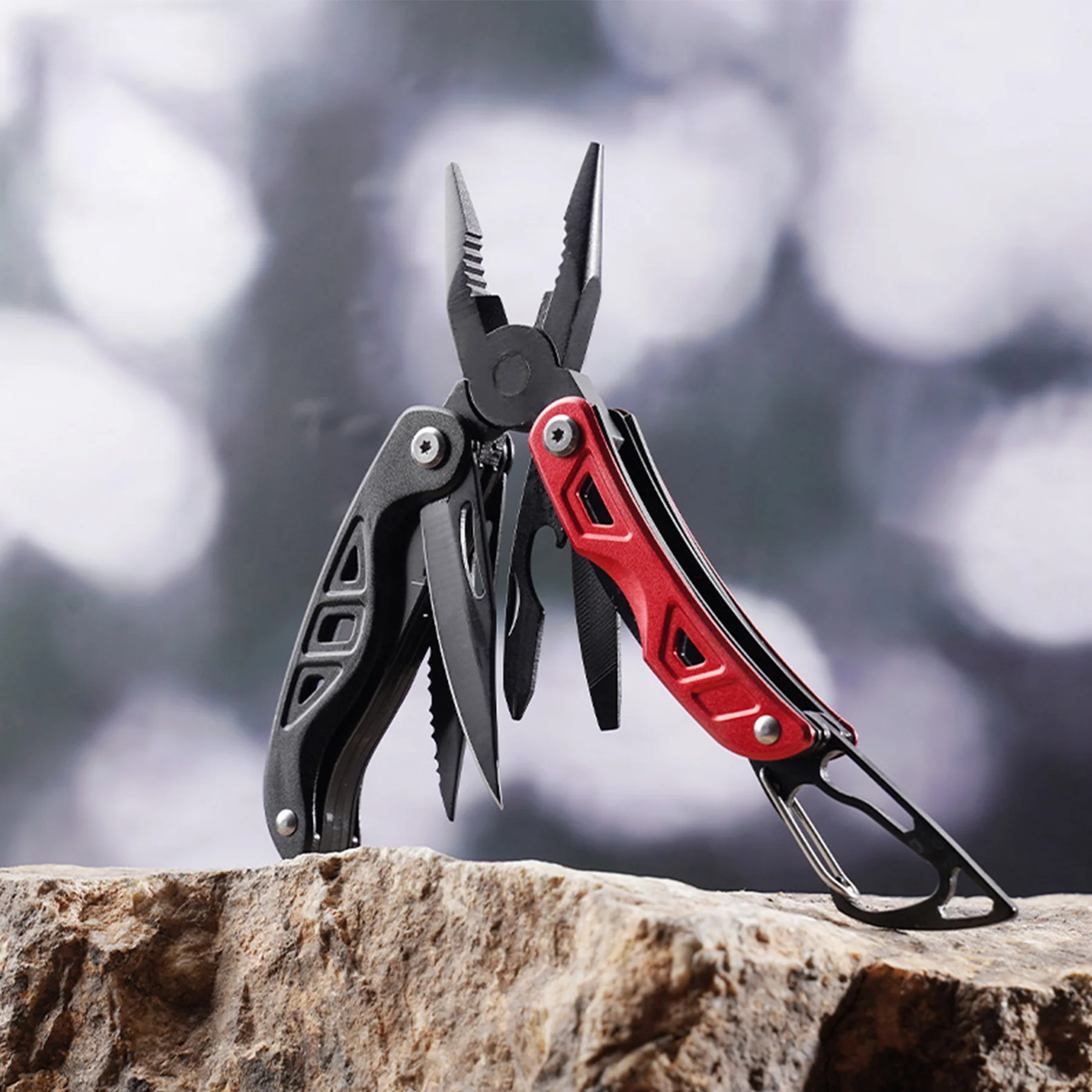 9-In-1 Aluminum Multitool Pliers With Pouch