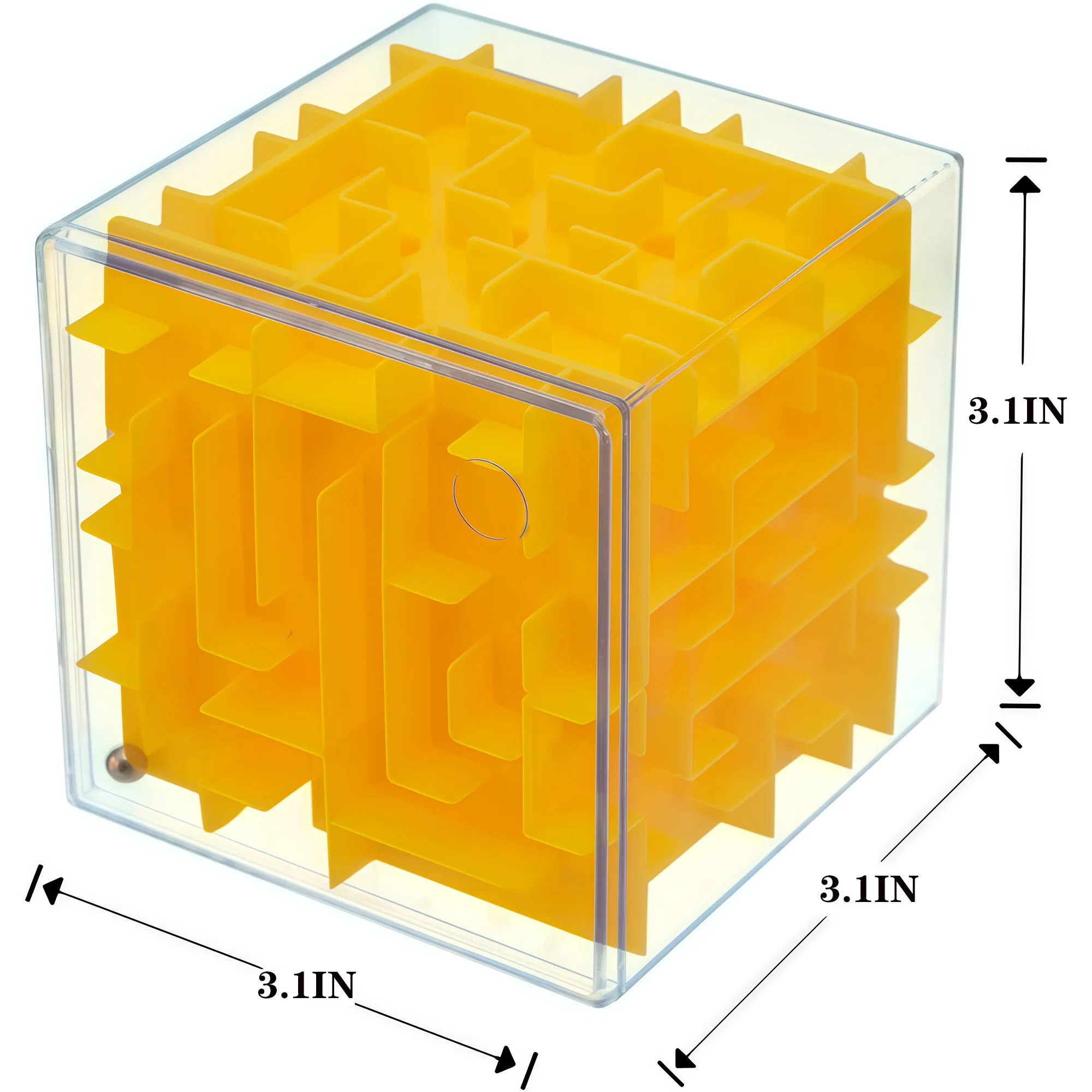 Mini 3D Maze Cube with Rolling Ball