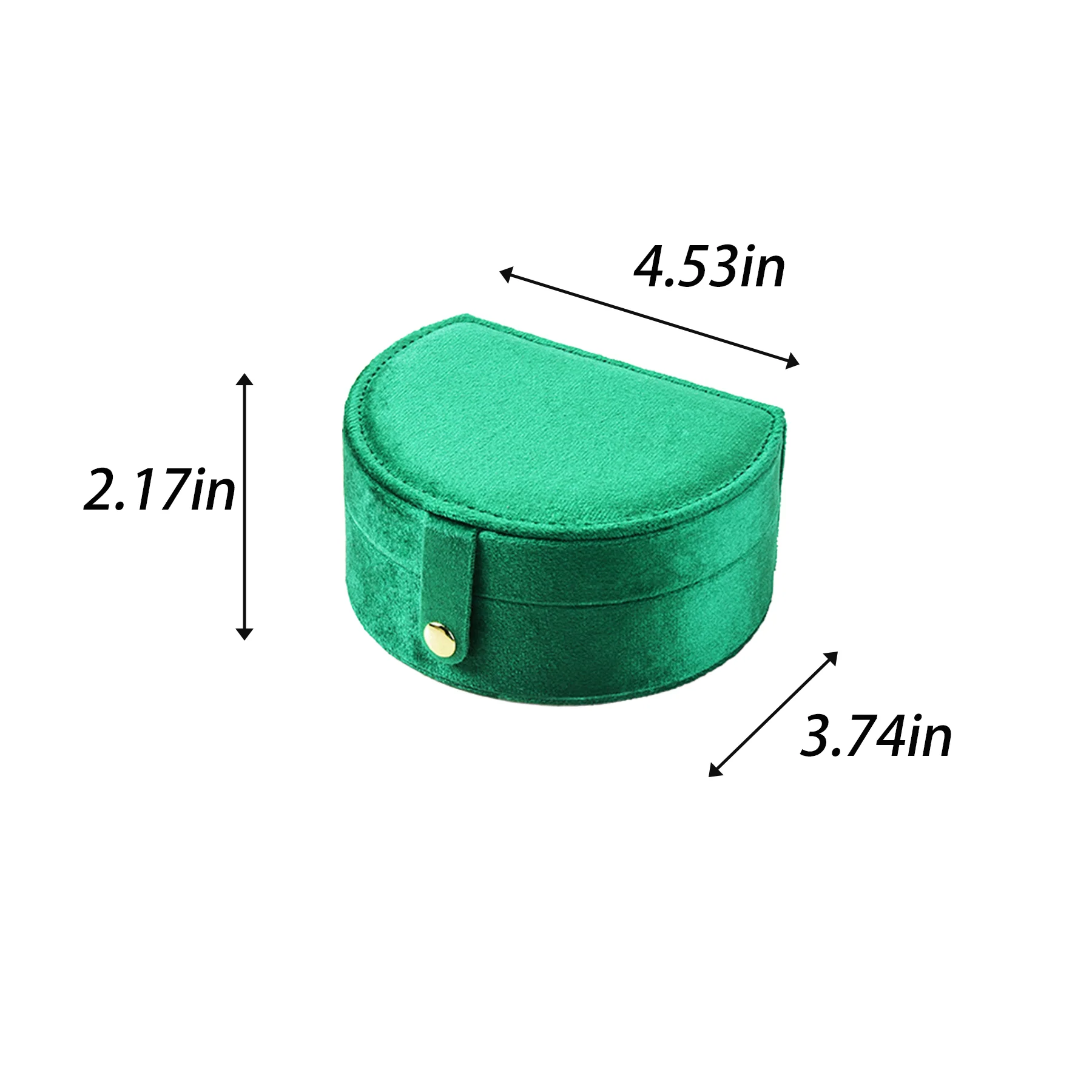 D-Shaped Velvet Jewelry Box