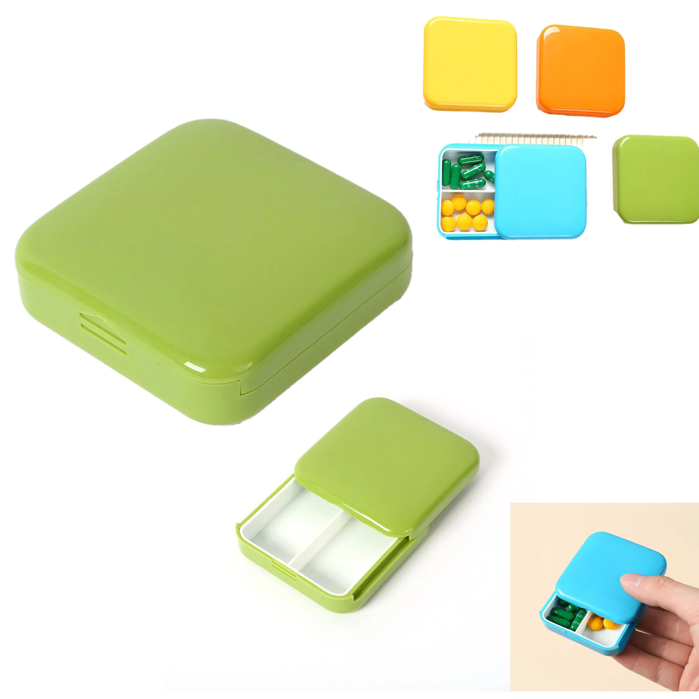 Portable Square Pill Box