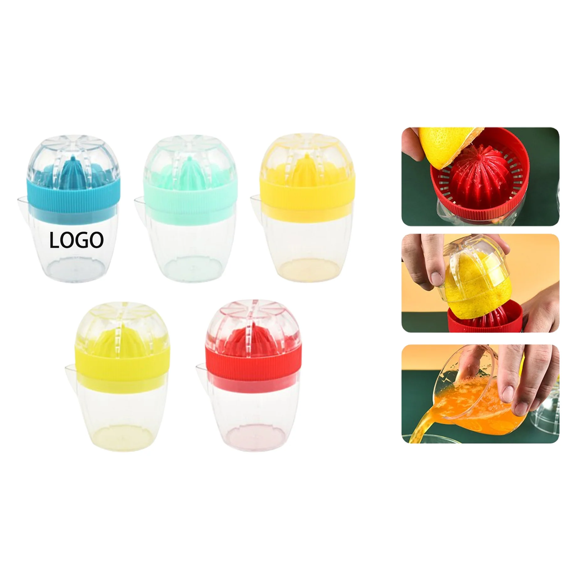 Manual Lemon Reamer Juicer Citrus Squeezer W/ Measuring Cup
