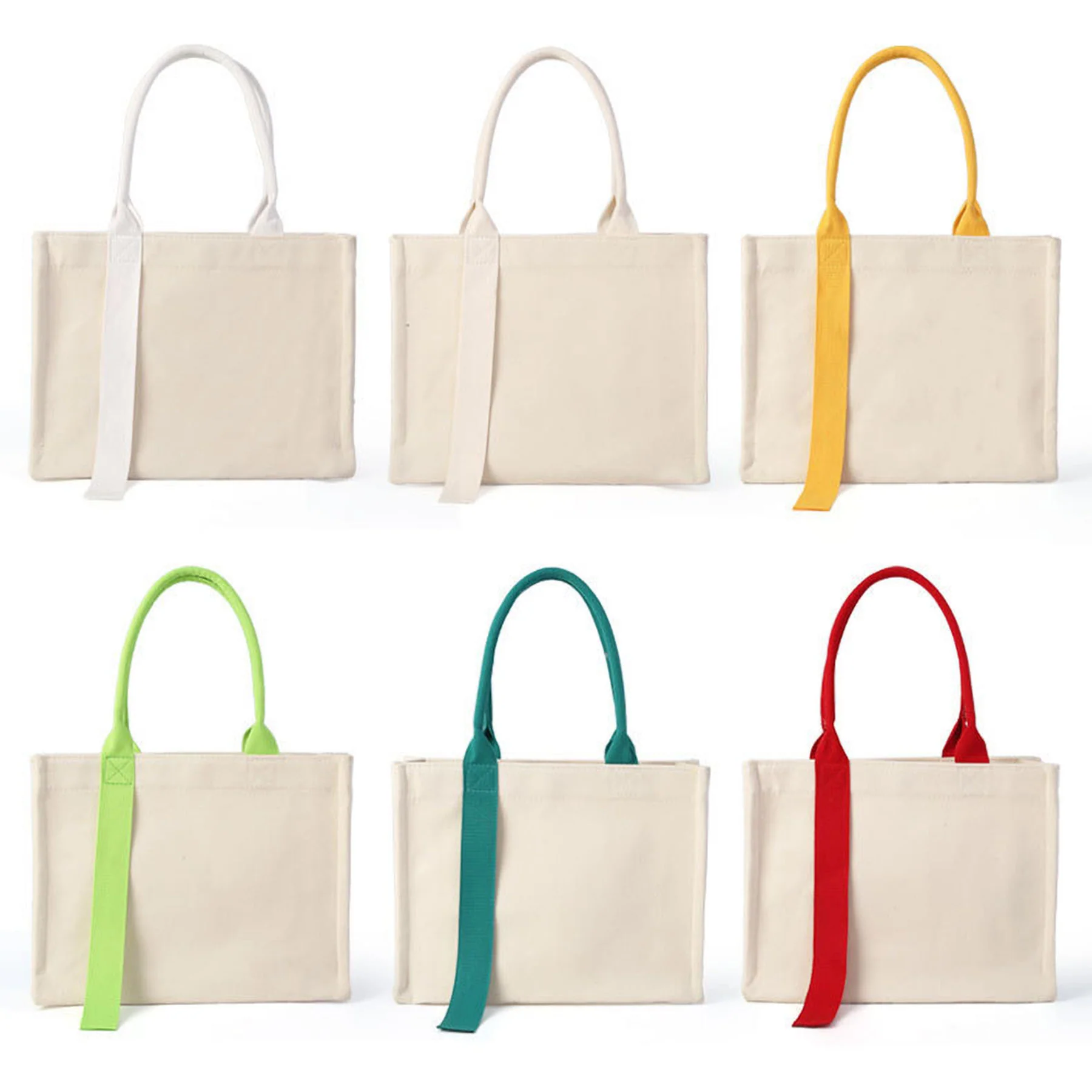Canvas Bag With Ribbon Design