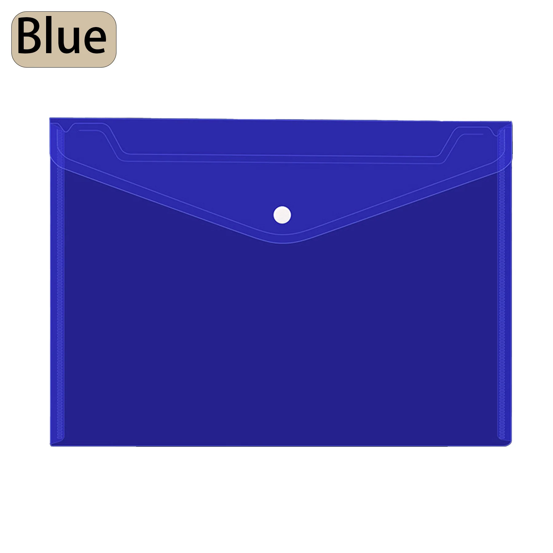 A4 Snap Button File Bag - Transparent