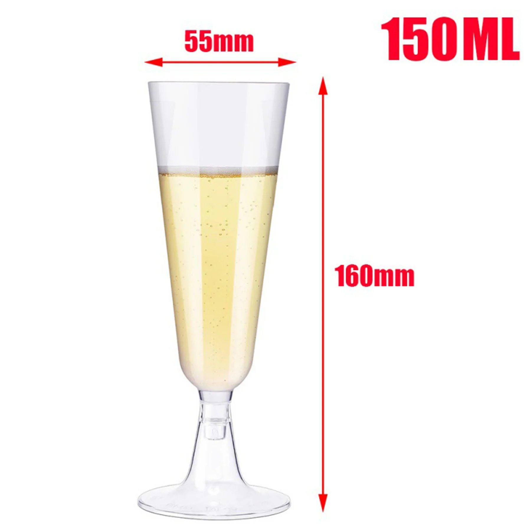 5 Oz Disposable Plastic Champagne Glass