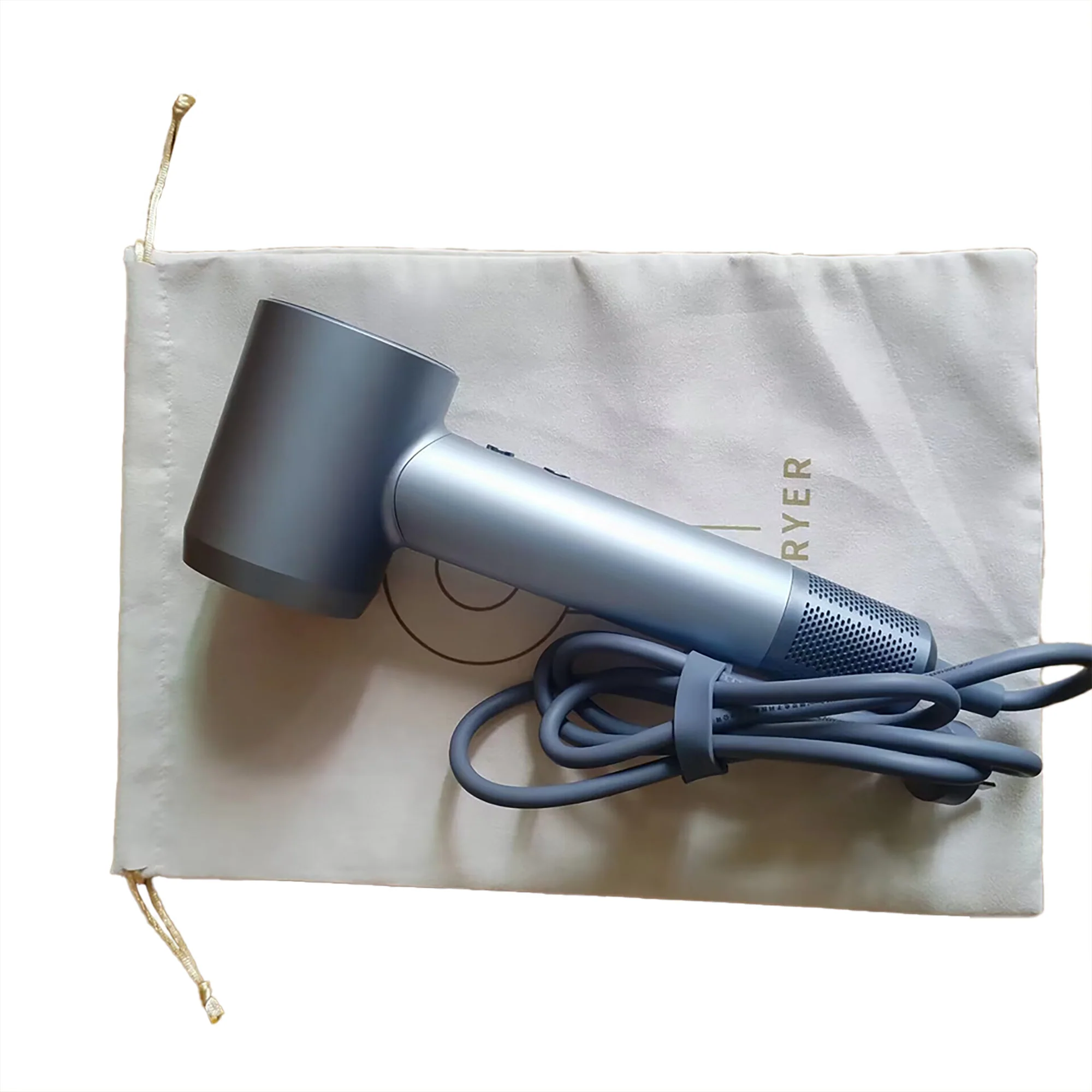 Hair Dryer Drawstring Storage Bag Suede Velvet Bag