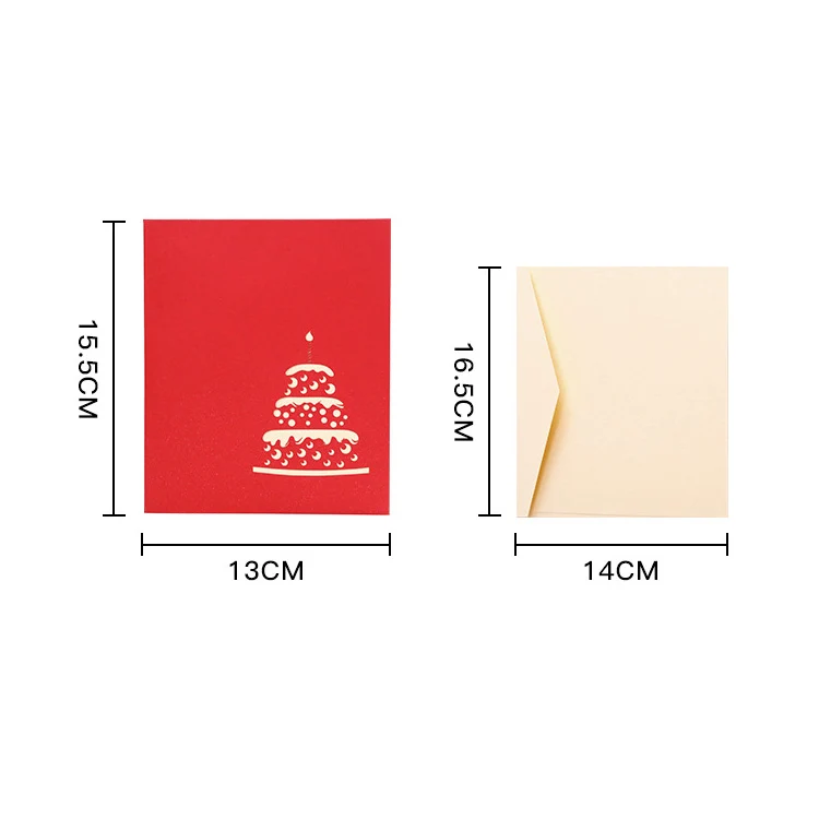 3D Pop Up Greeting Cards Led Light Happy Birthday Music Card