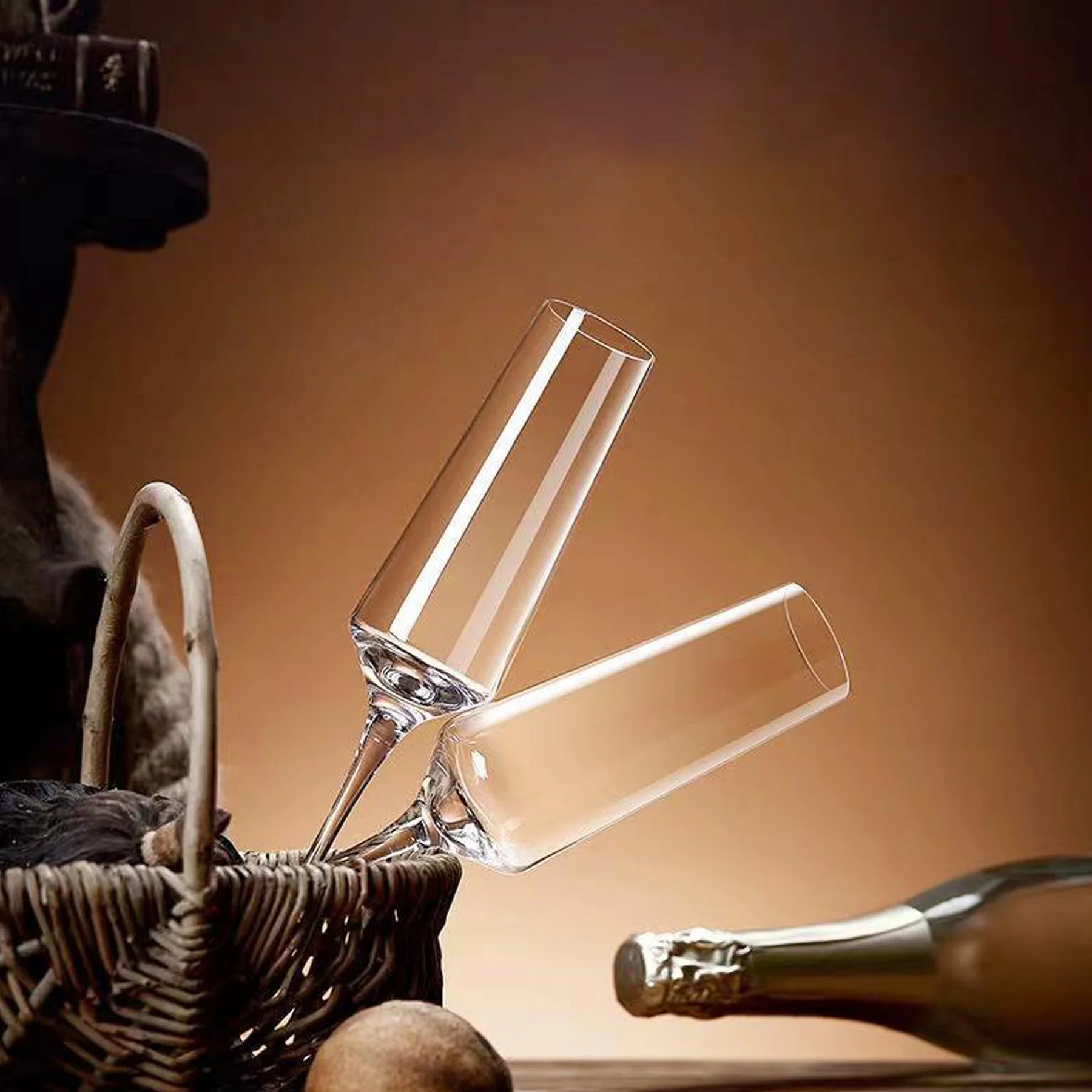 Elegant Crystal Champagne Flute Glass