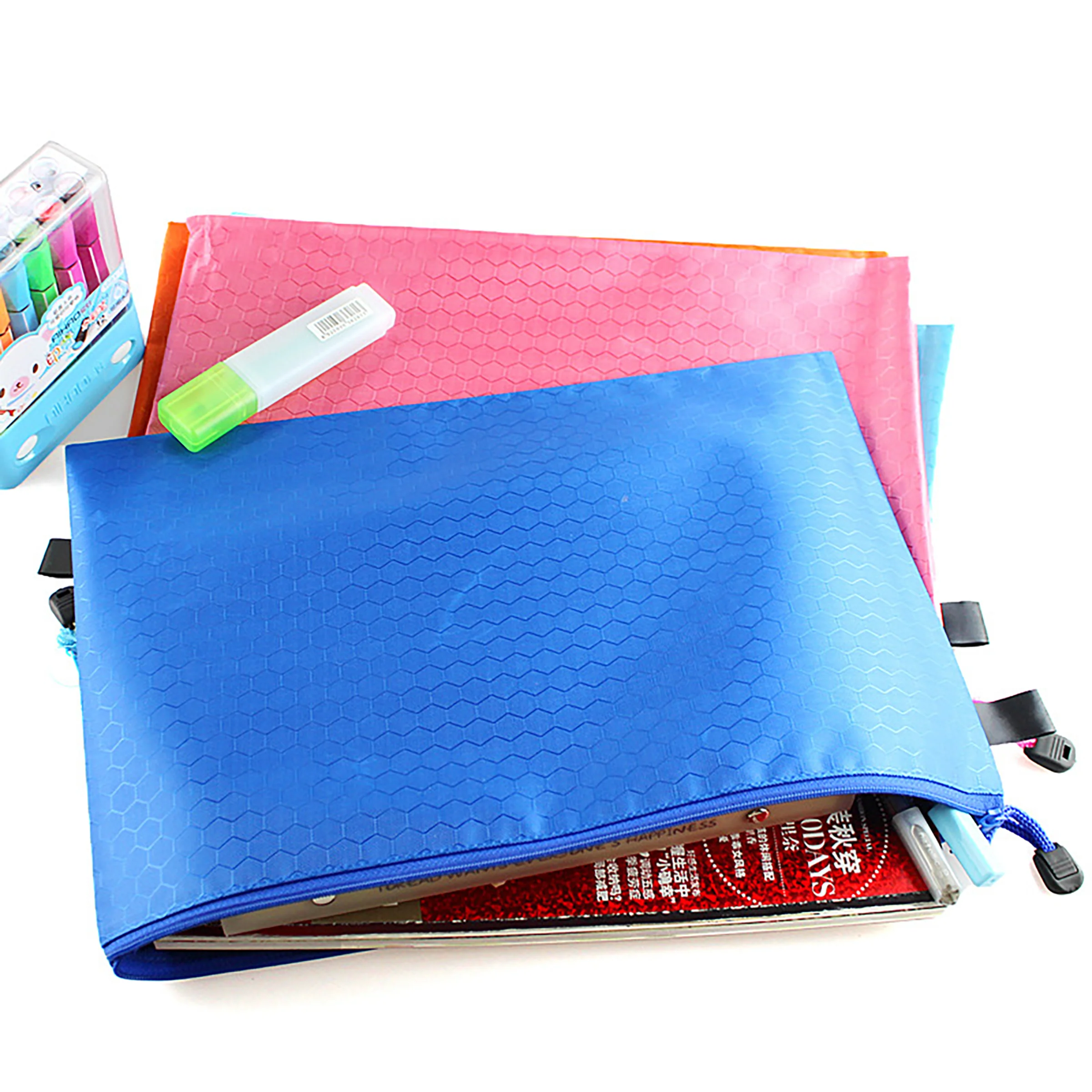 A4 Size Oxford Zipper File Bags