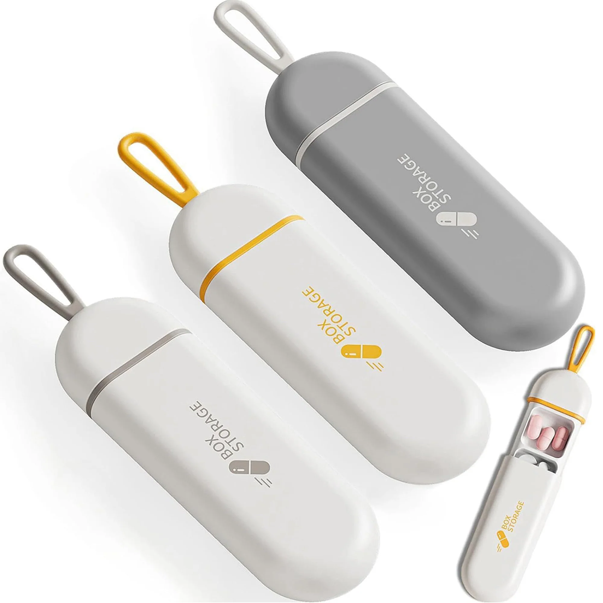 3 Compartments Portable Travel Moisture Proof Pill Box