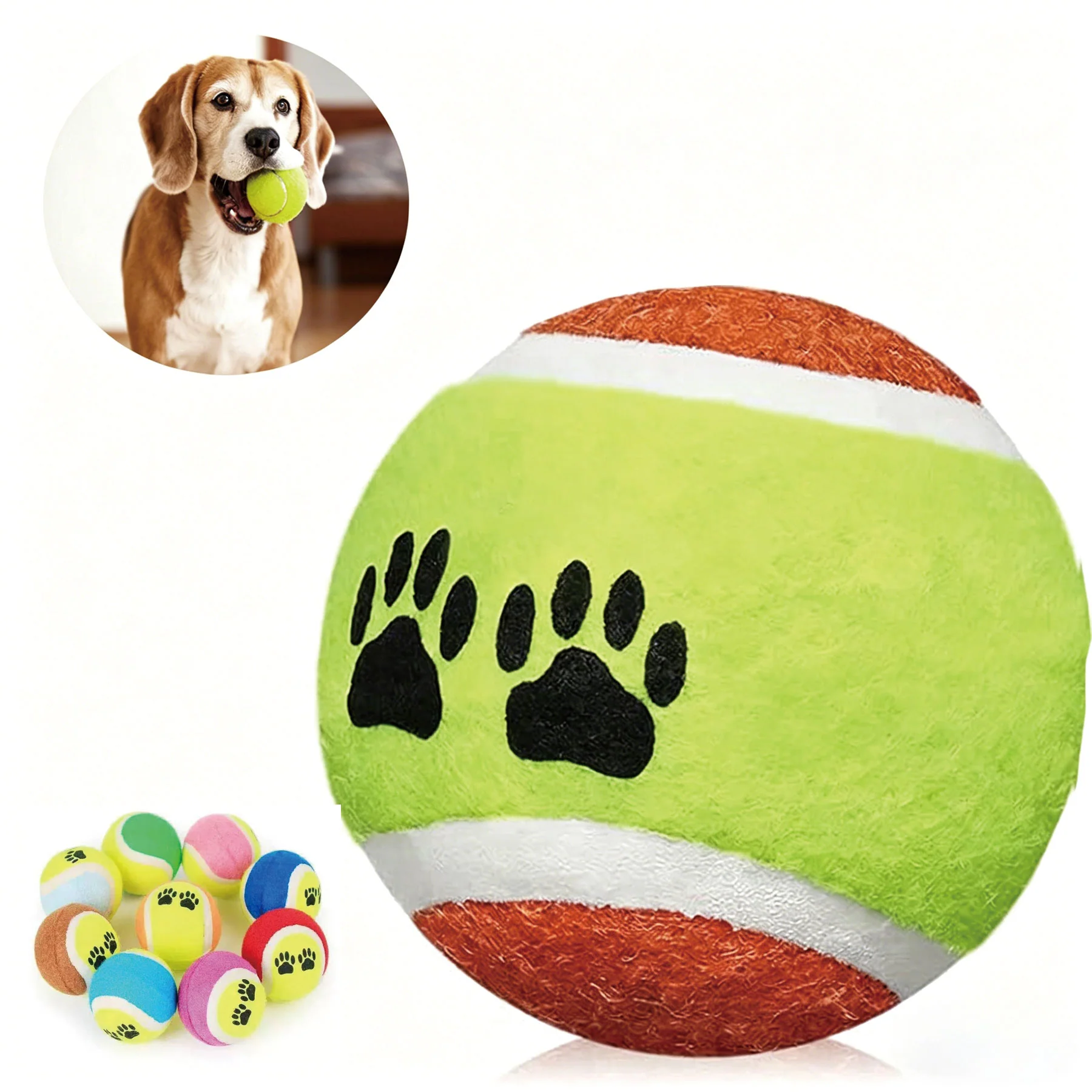 Durable Pet Tennis Ball Toy For Dog Training Play