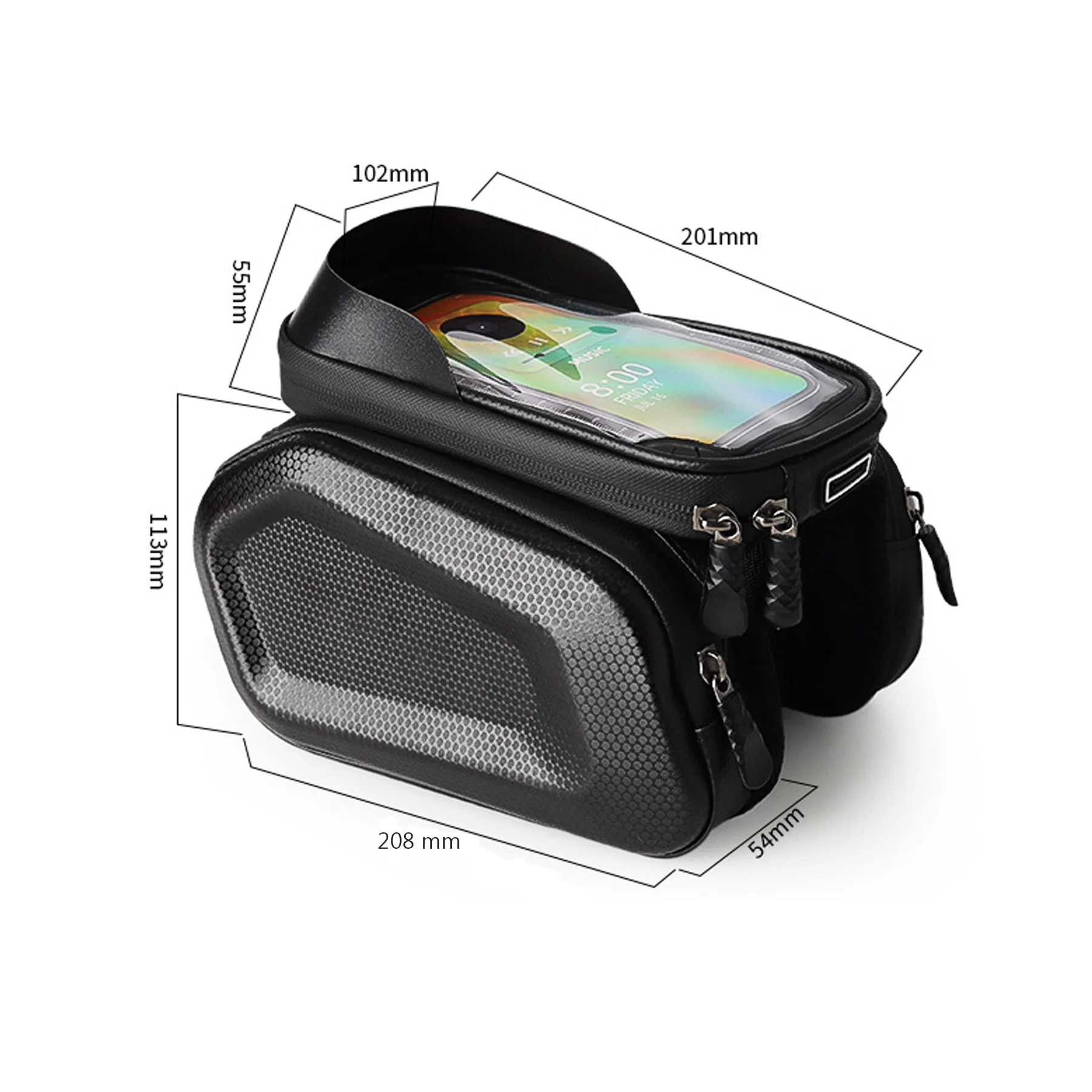 Top Tube Bike Bag with Phone Holder