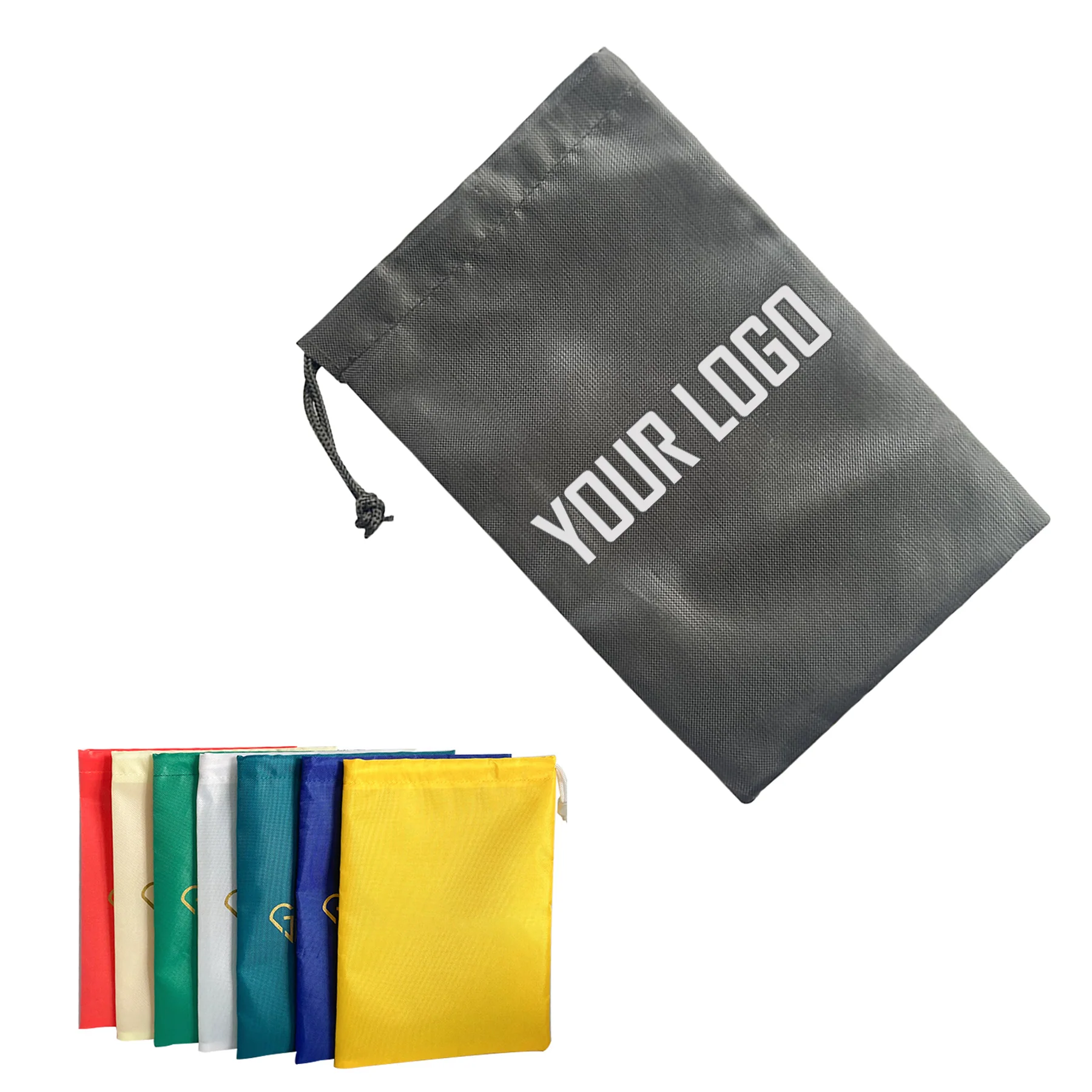 Portable Polyester Drawstring Pocket