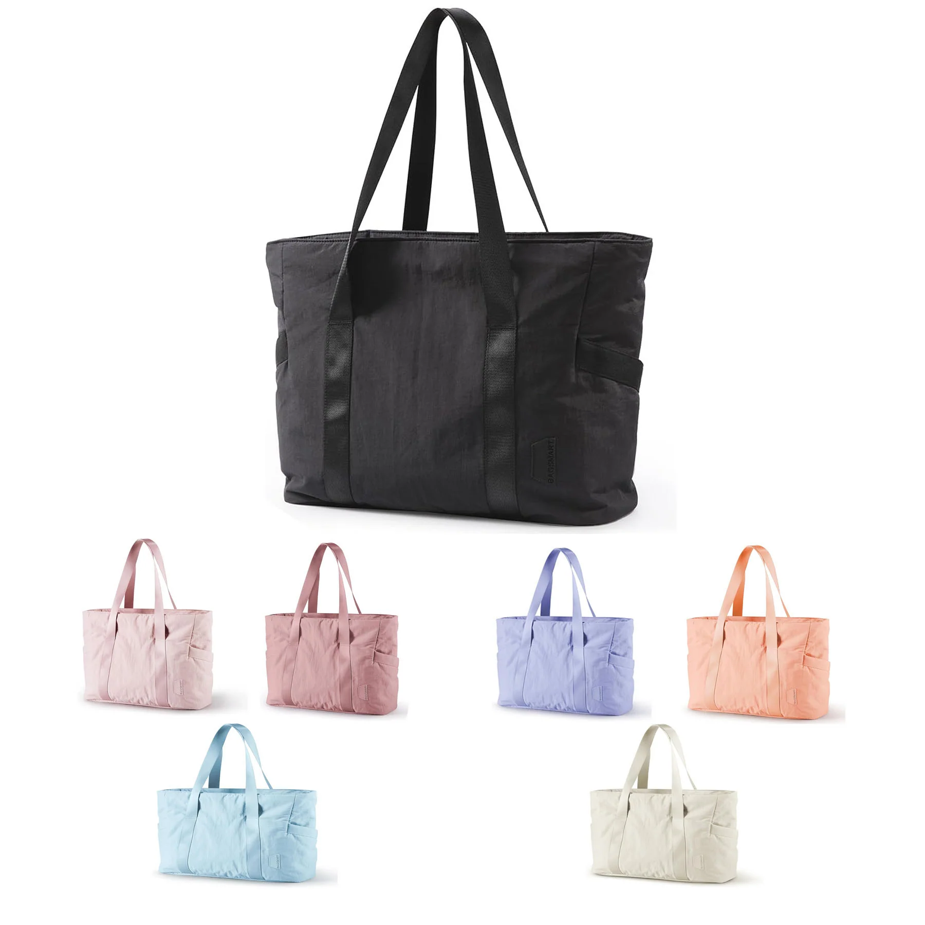 Women'S Shoulder Tote Bag With Zip And Yoga Mat Closure