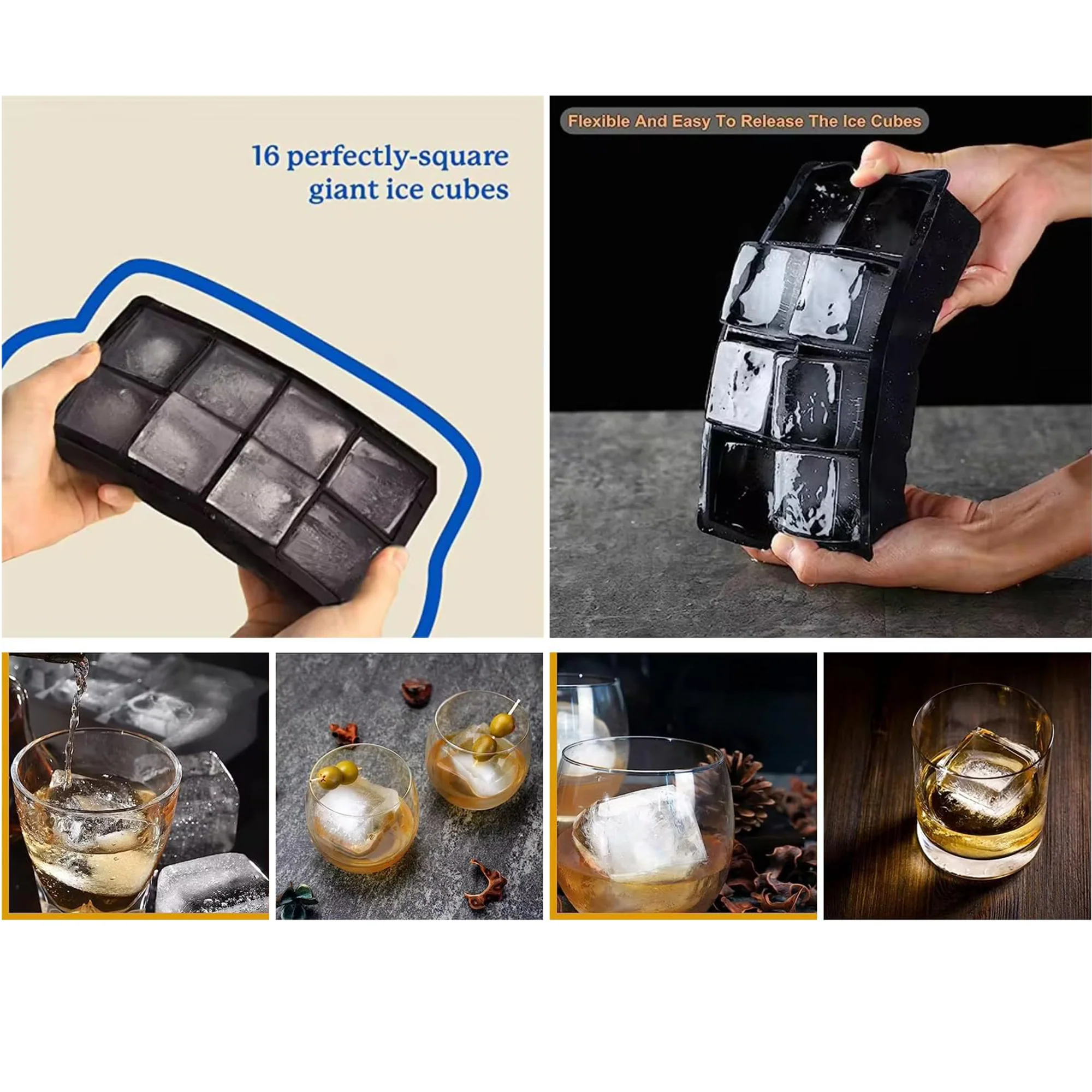 Silicone Square Ice Cube Trays