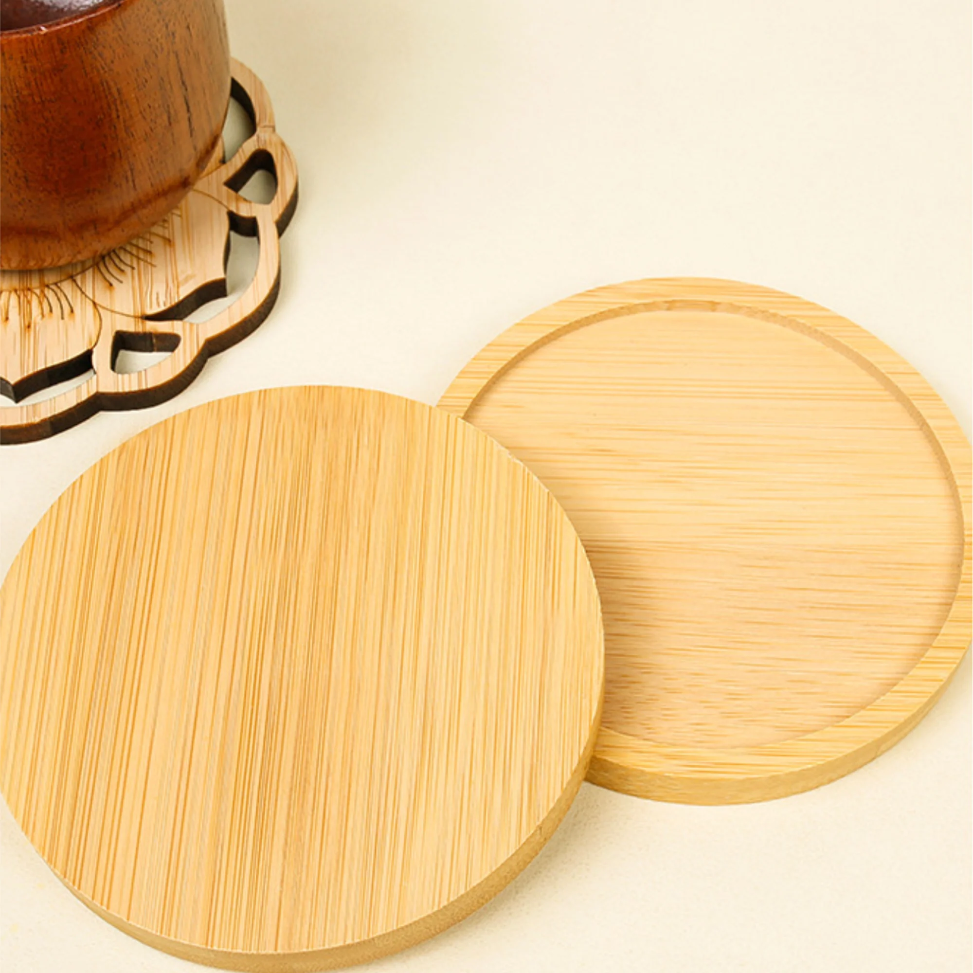Round Bamboo Coaster
