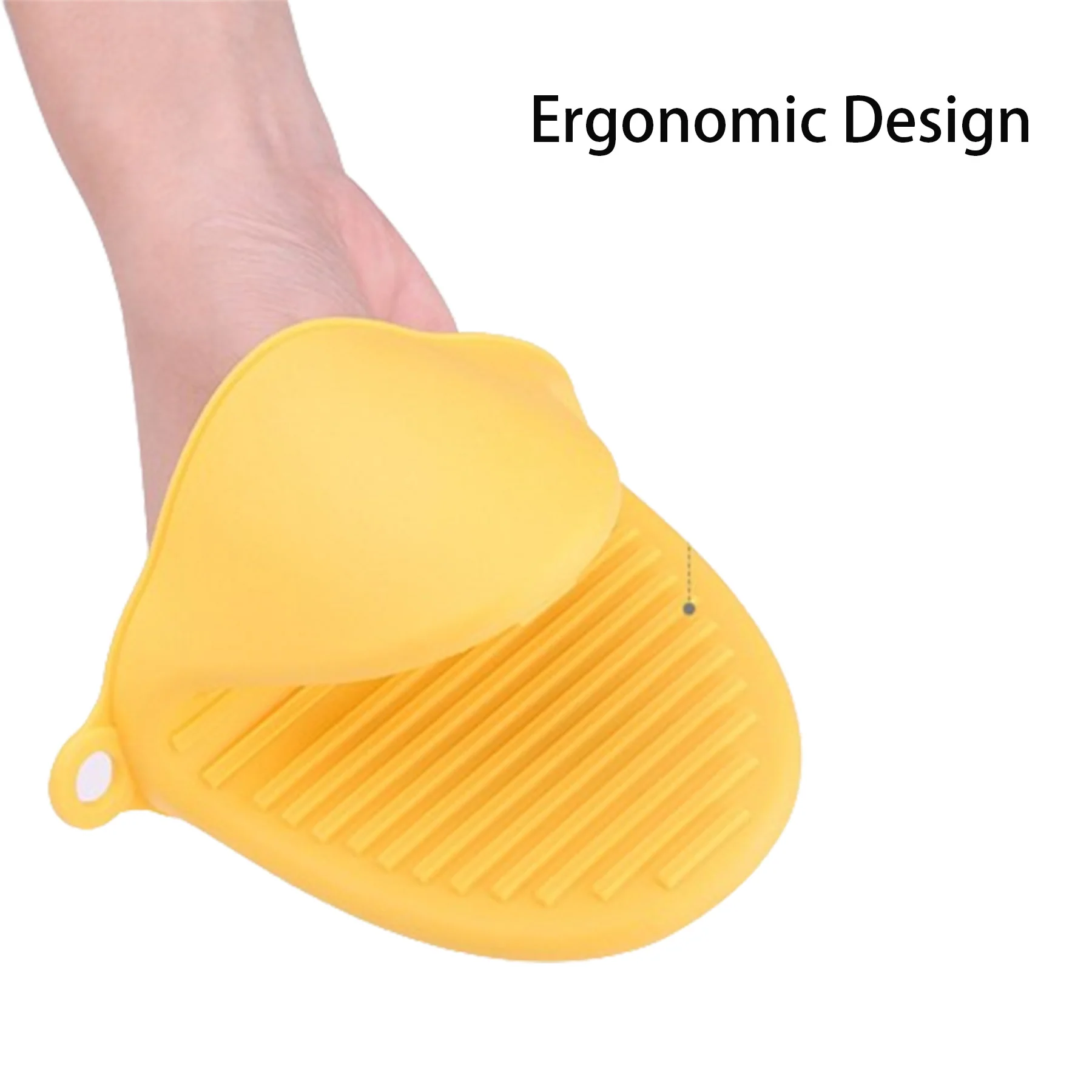 1Pcs Thicken Silicone Oven Glove Heat Resistant Pinch Mitt