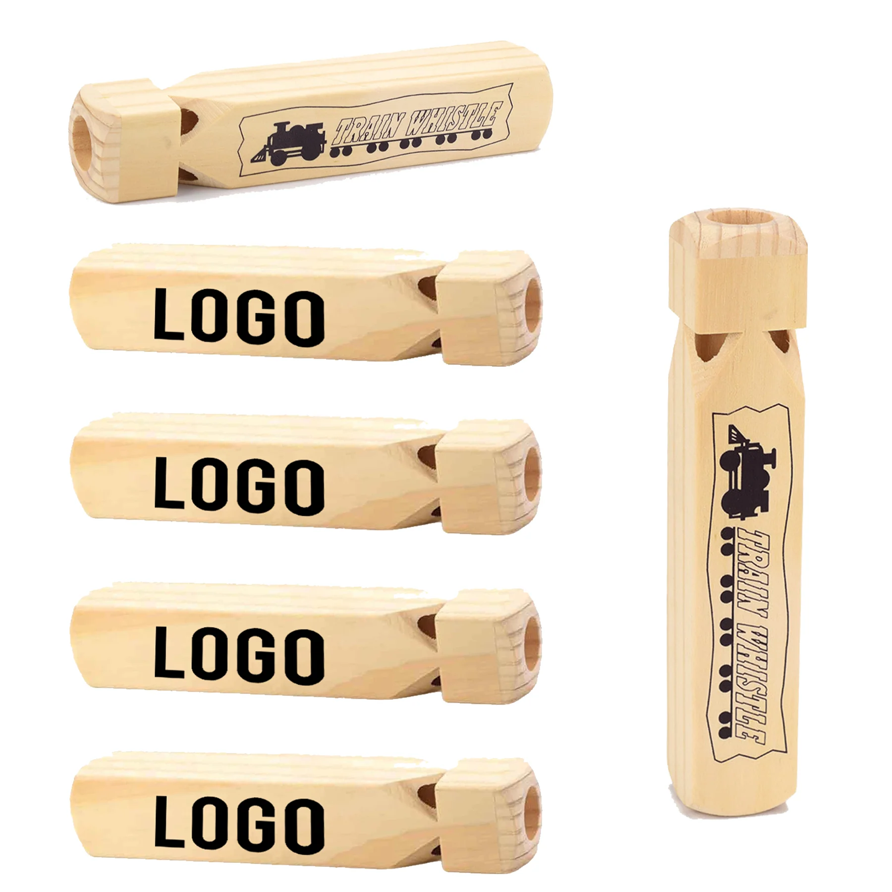 Children's Wooden Train Whistle