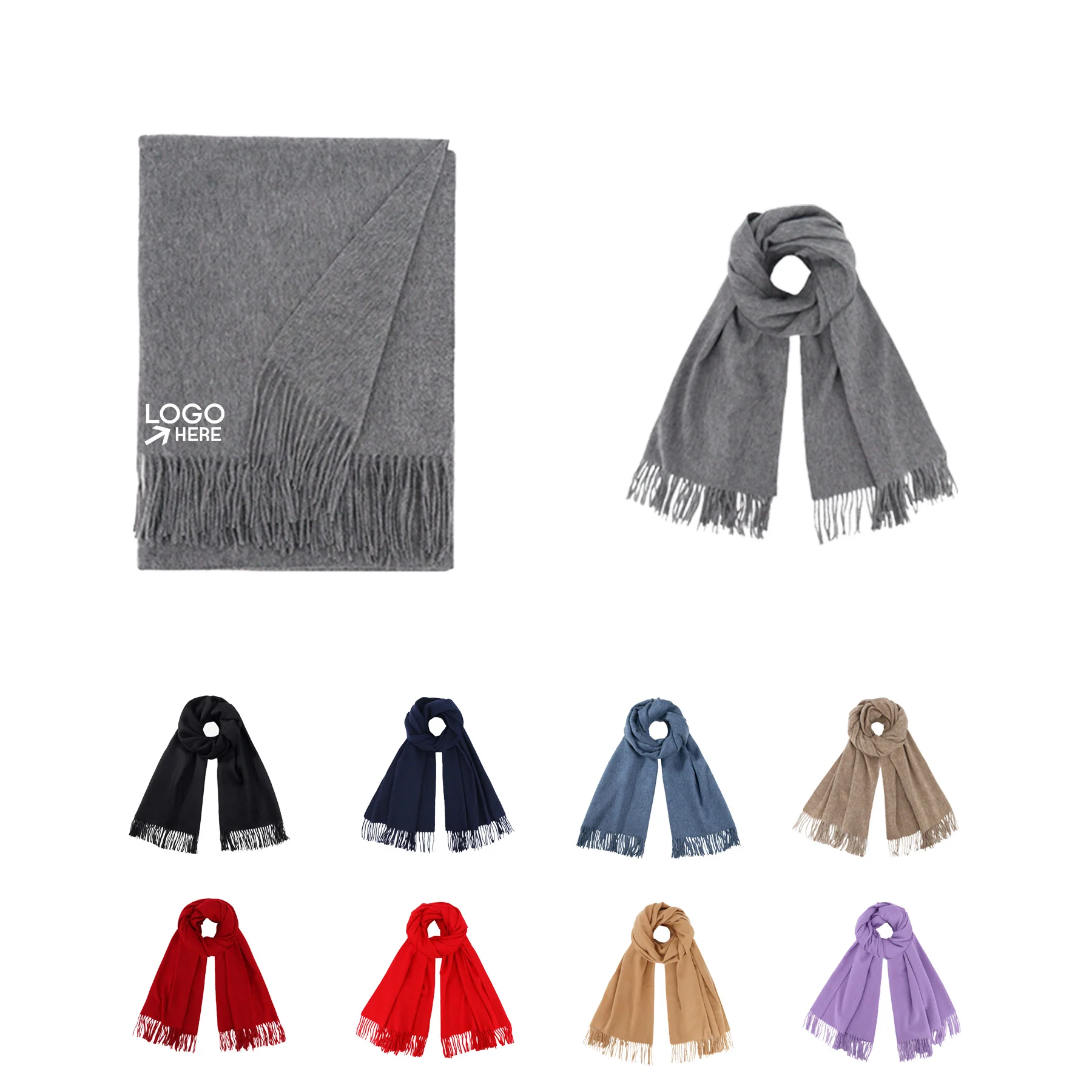 Wool Wide Soft Large Shawl Scarf