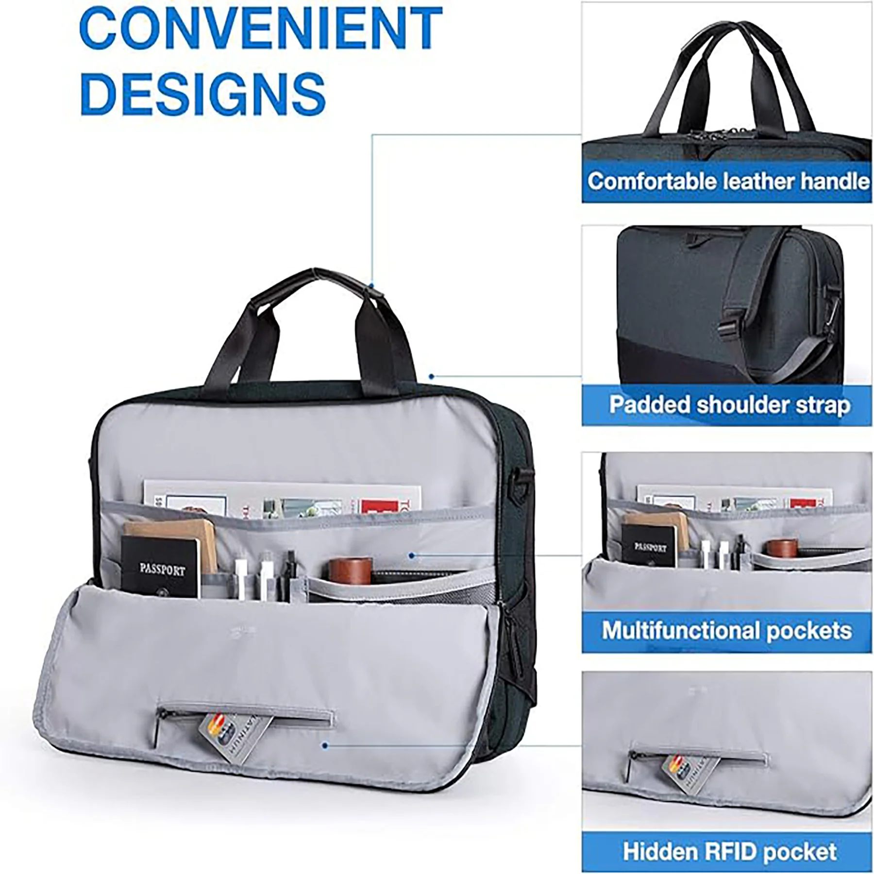 15.6-inch Waterproof Laptop Crossbody Bag