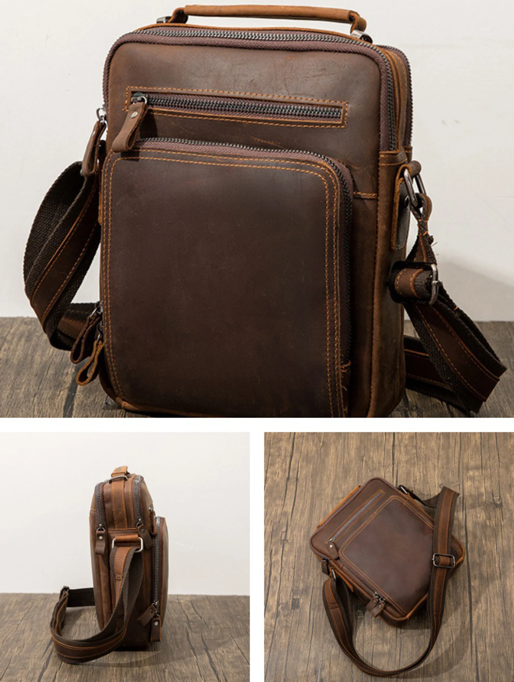 Leather Messenger Bag