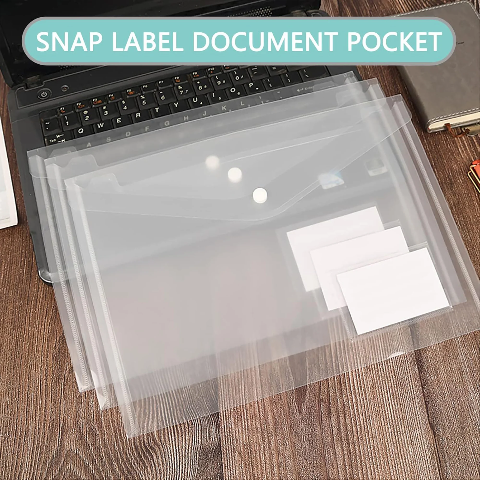 Transparent Plastic Folder With Label Pocket