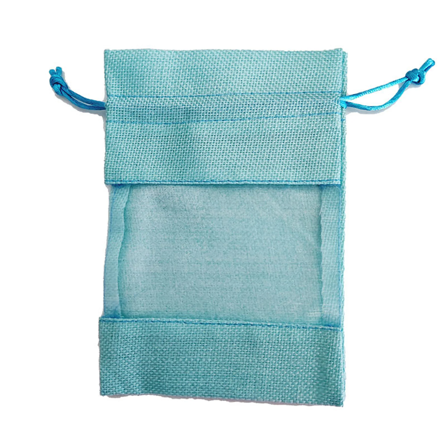 Small Linen Window Drawstring Pocket