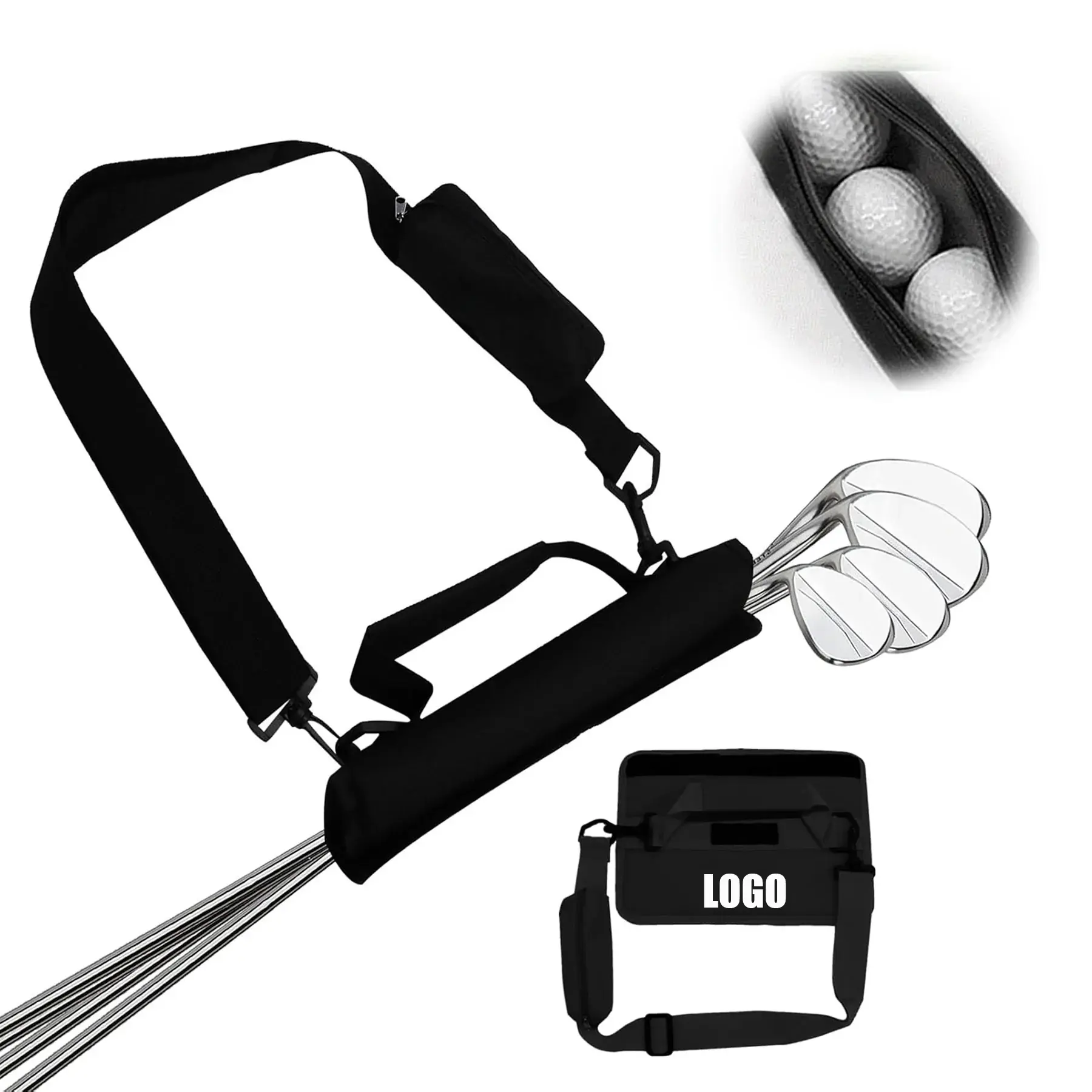 Lightweight Golf Club Bag W/Ball Pouch