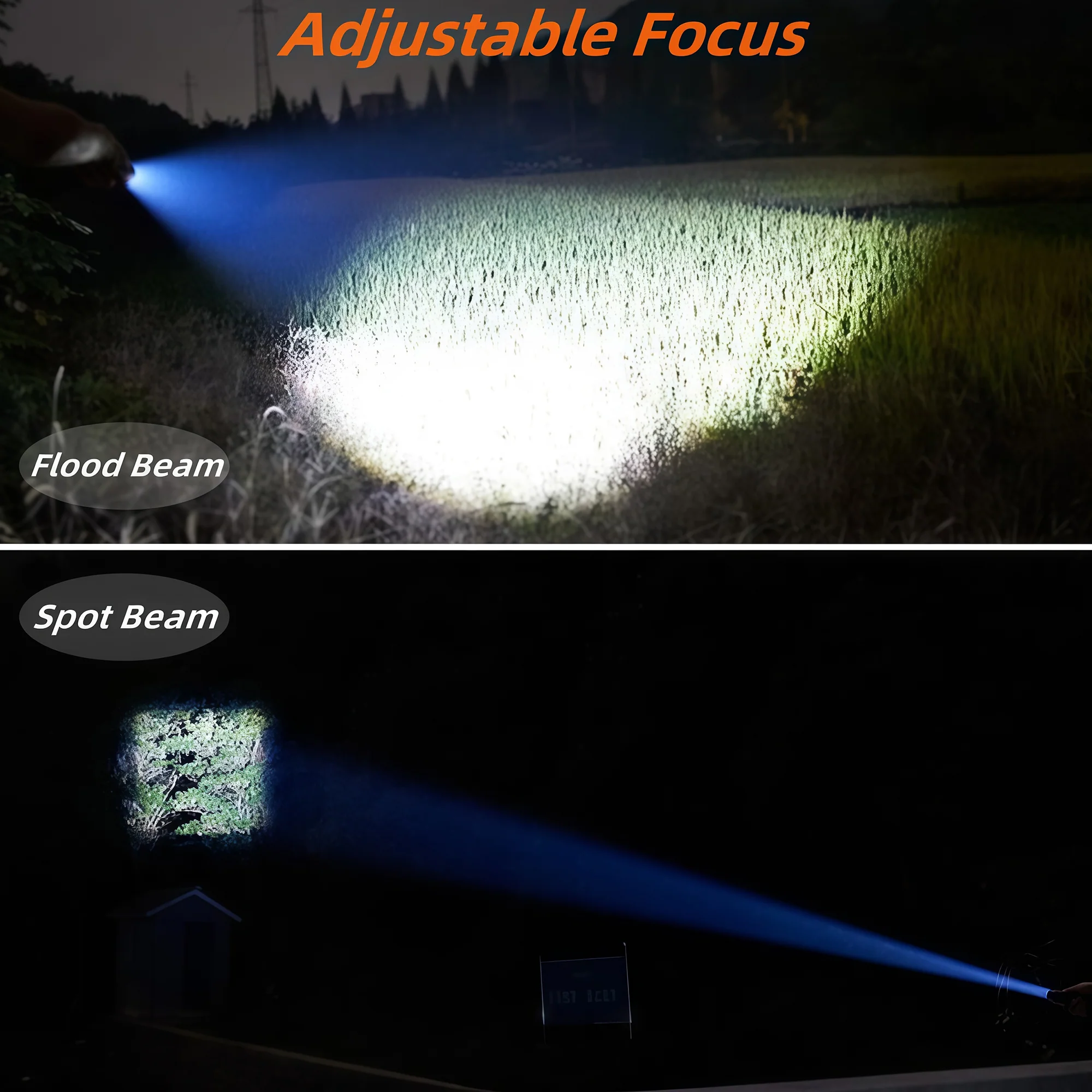Adjustable Focus Tactical Flashlight
