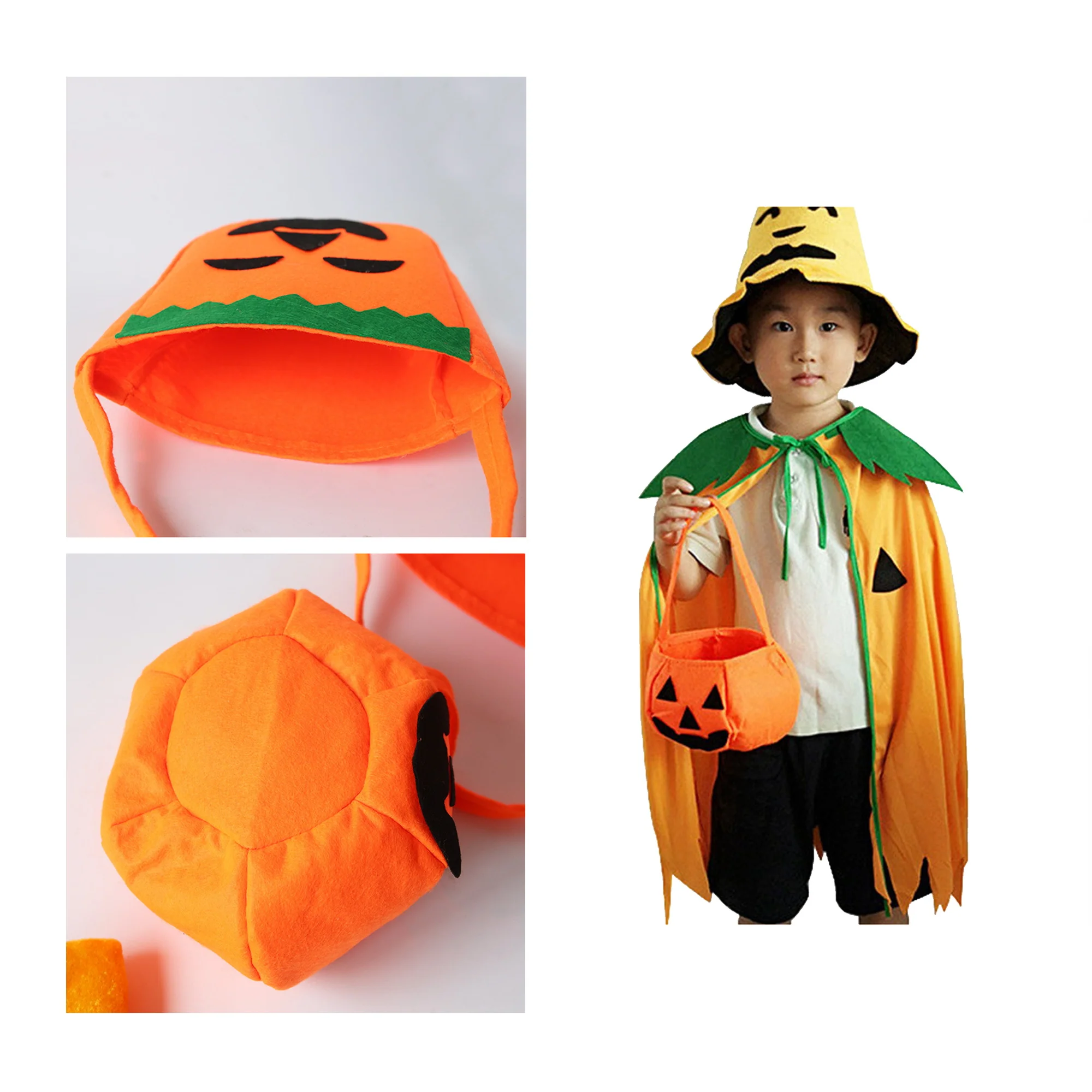 Pumpkin-Shaped Halloween Candy Bag