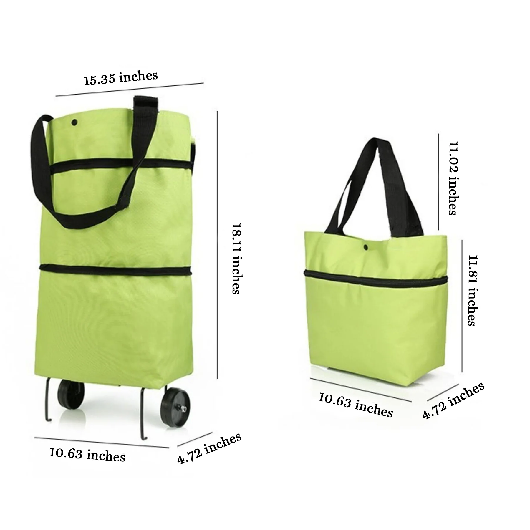 Collapsible Shopping Bag with Wheels