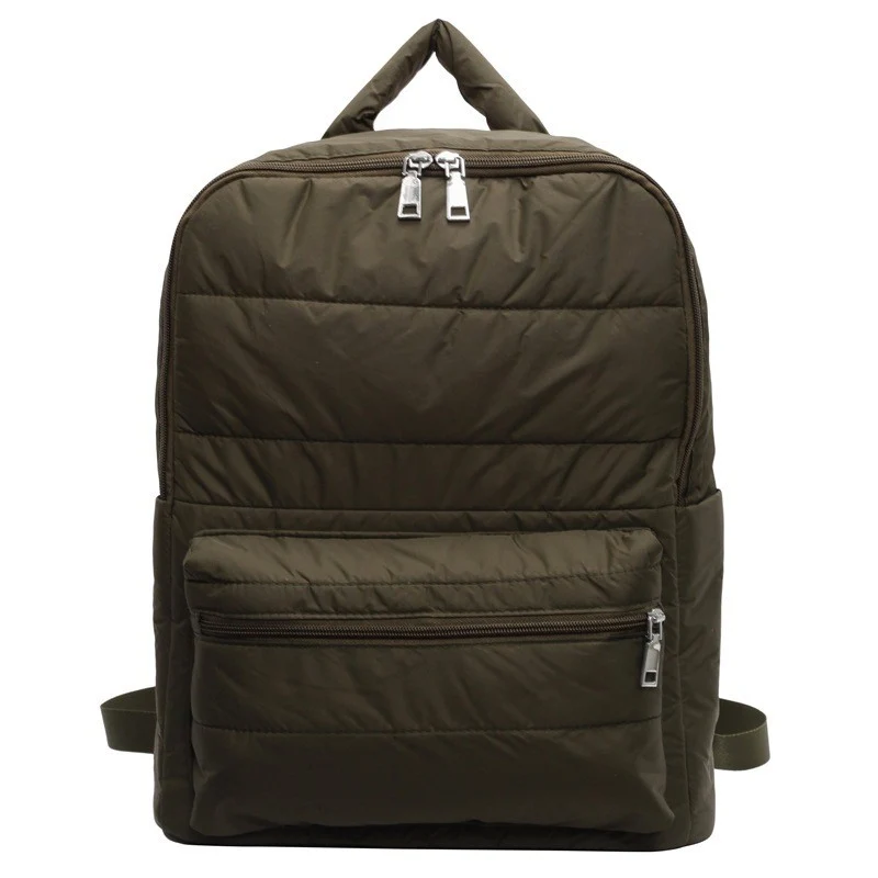 Puffer Quilted Backpack For Fall Casual Use