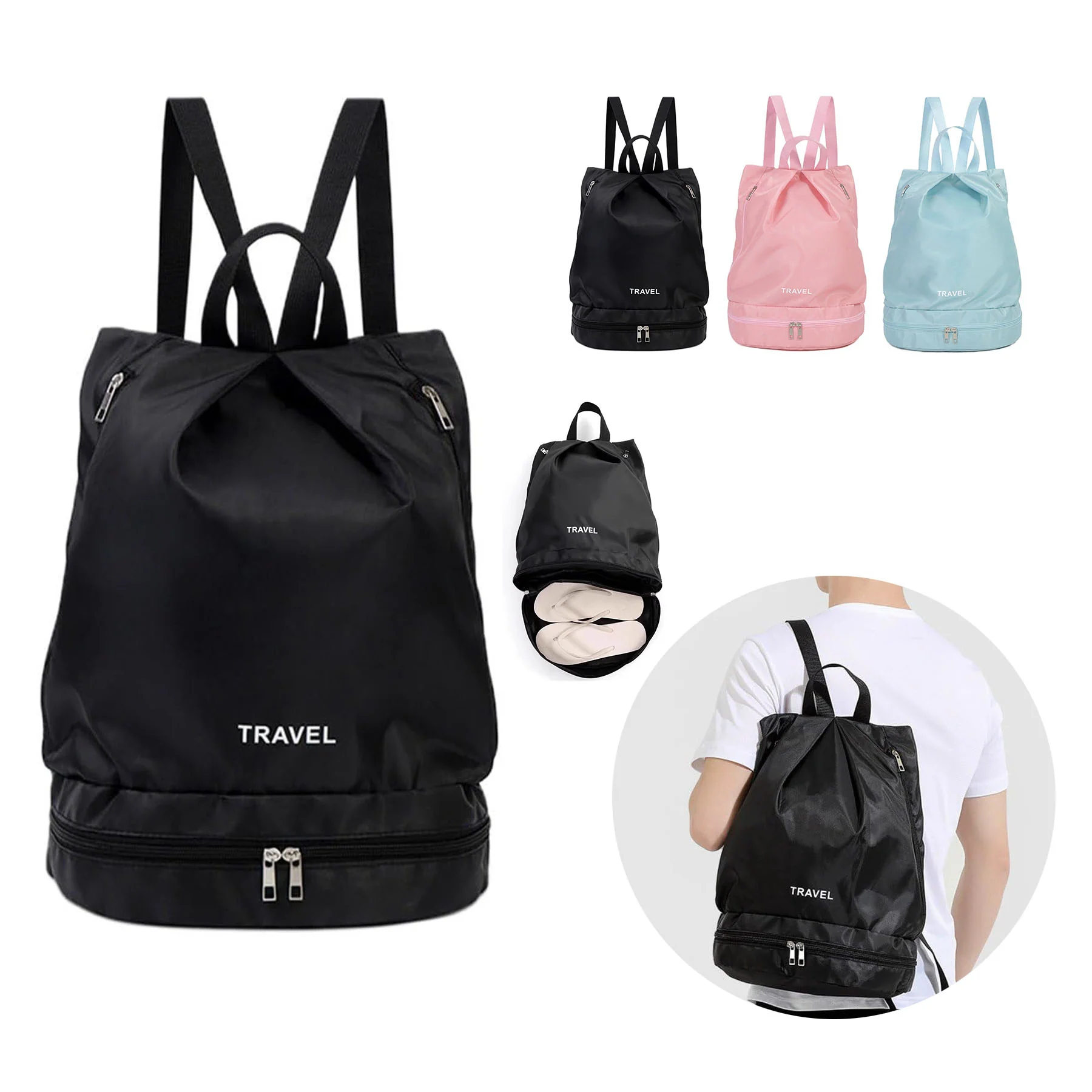 Dry-Wet Separation Waterproof Storage Backpack