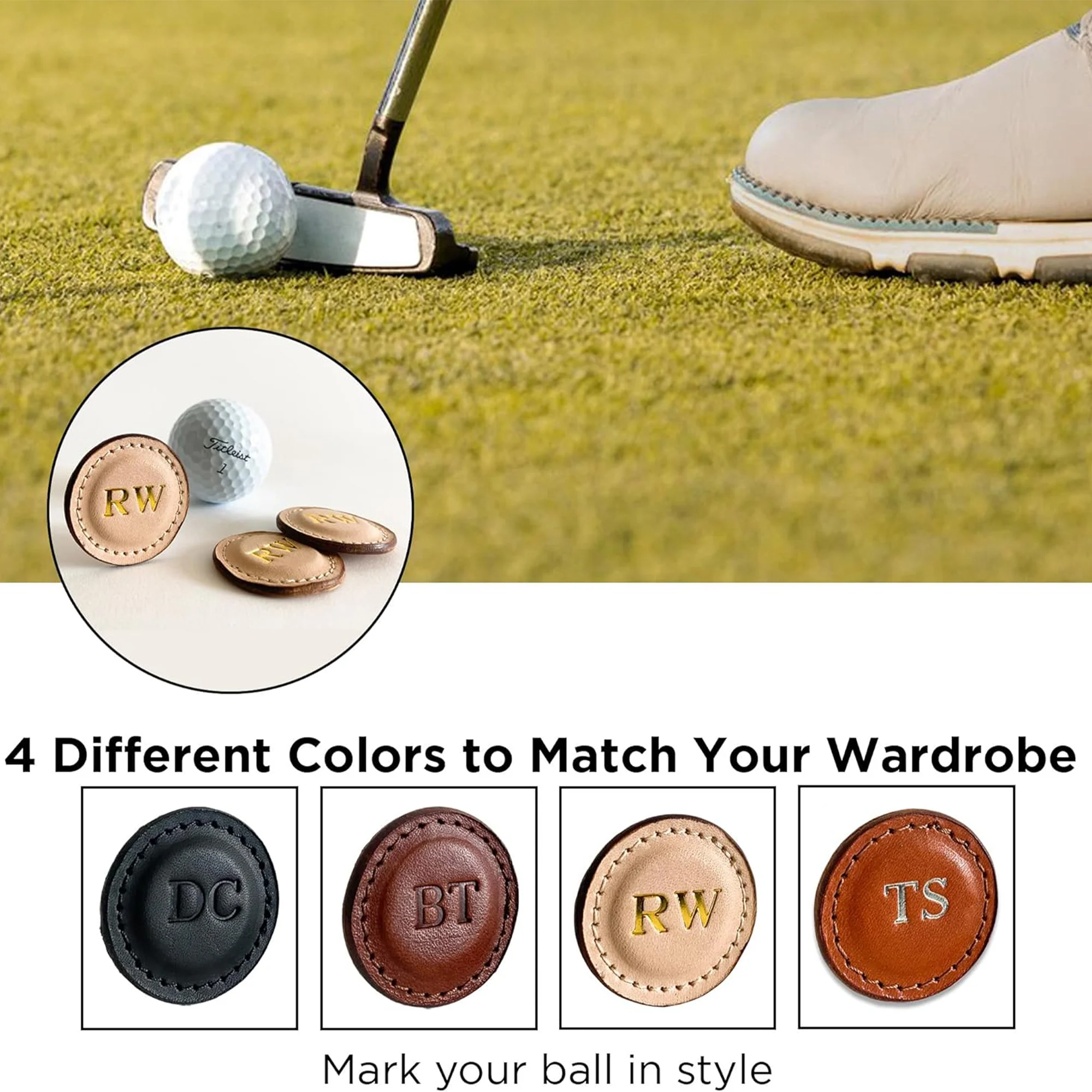 Leather Golf Ball Markers