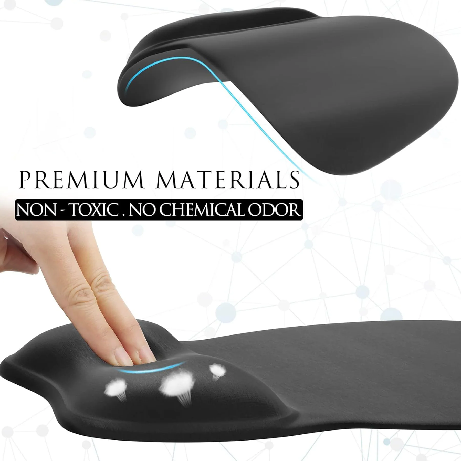 Ergonomic Mouse Pad With Gel Wrist Rest