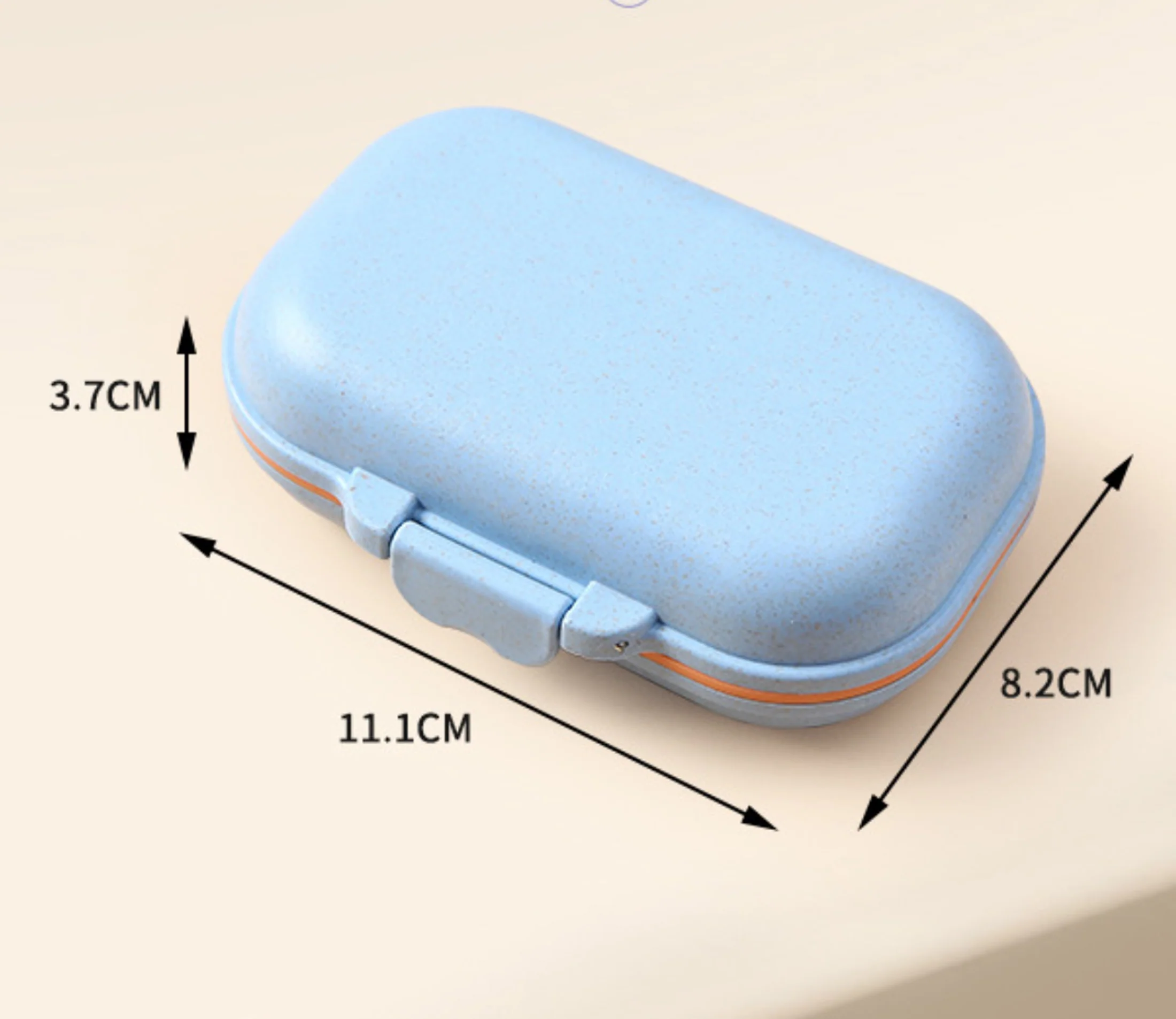7 Compartments Wheat Straw Pill Container